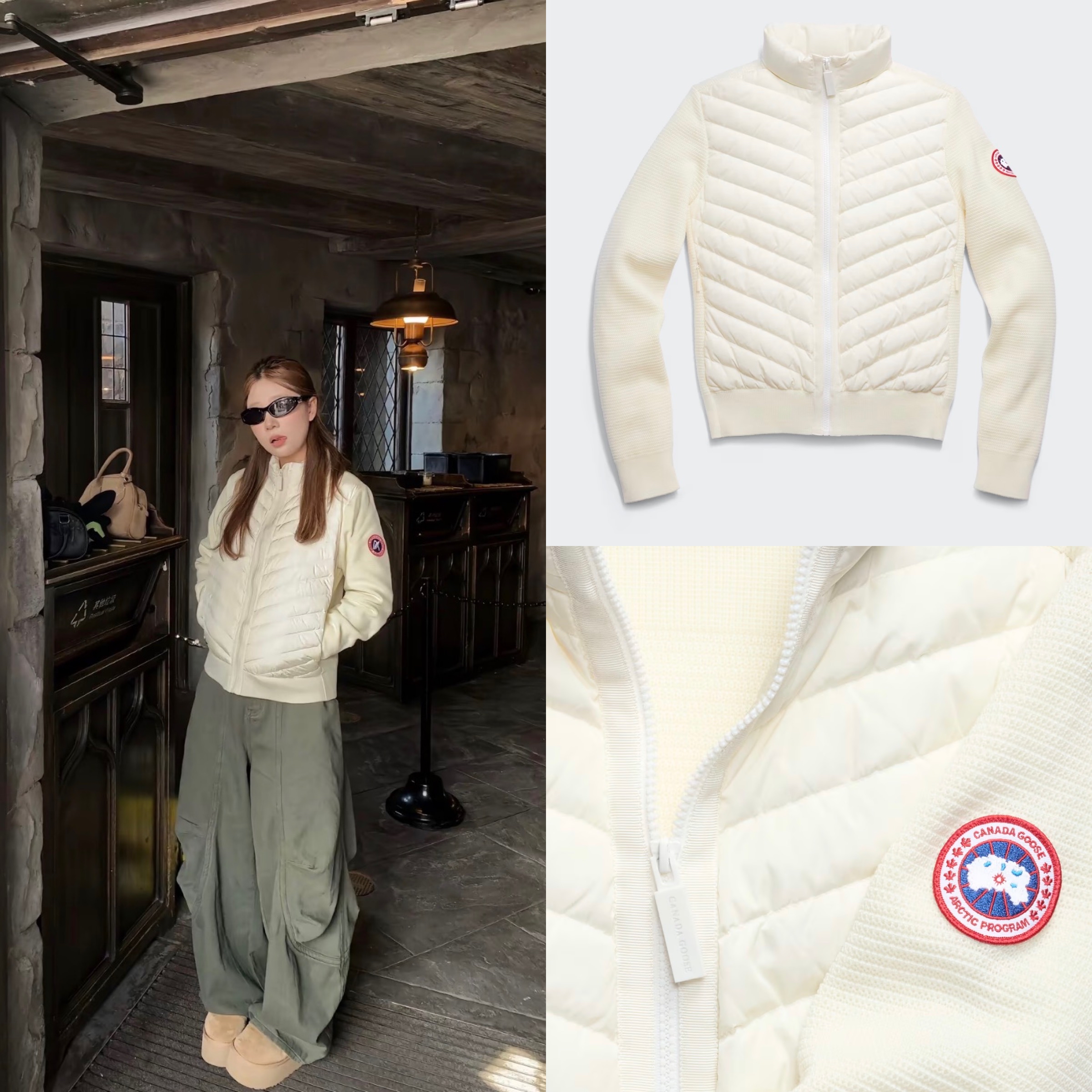 限時優惠💖冬天斷貨款✨宜家最齊size ! 訂貨🍒Canada Goose 拼接羽絨 Size XXS XS S M L XL  Color :Cottongrass