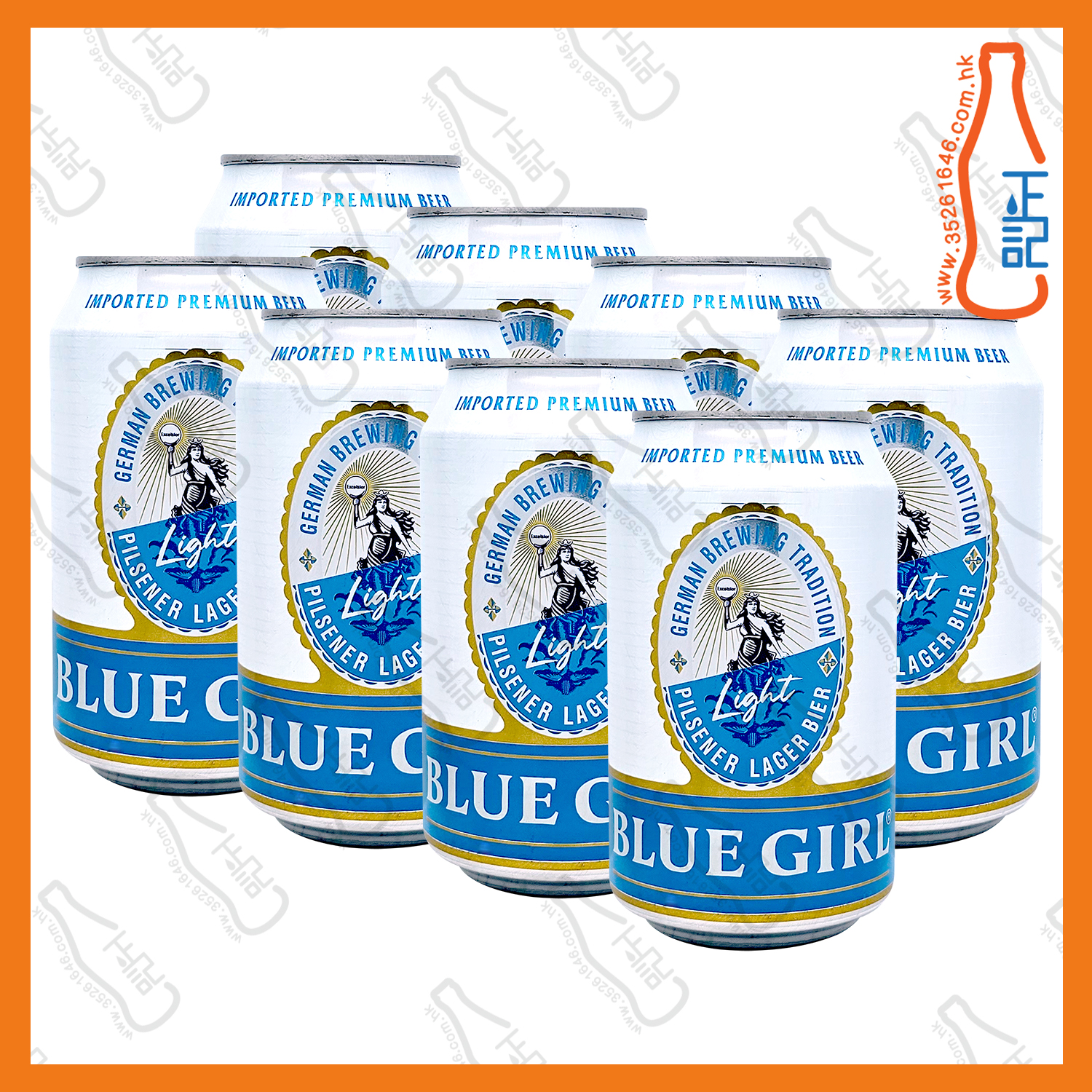==(罐裝)藍妹清啤"Light"啤酒 330ml x 8罐 /份