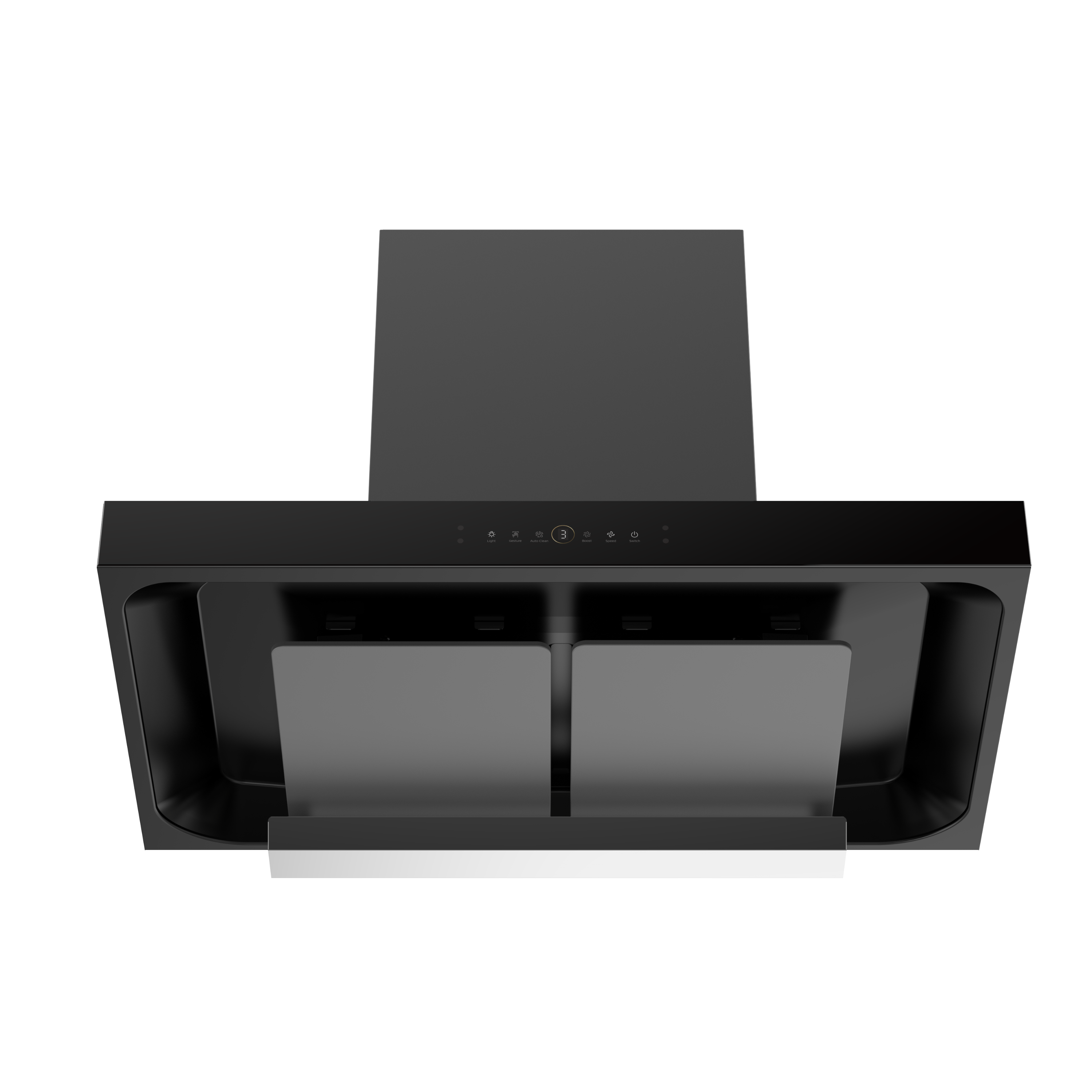 Midea 90cm Black Chimney Cooker Hood (MCH-90M86)