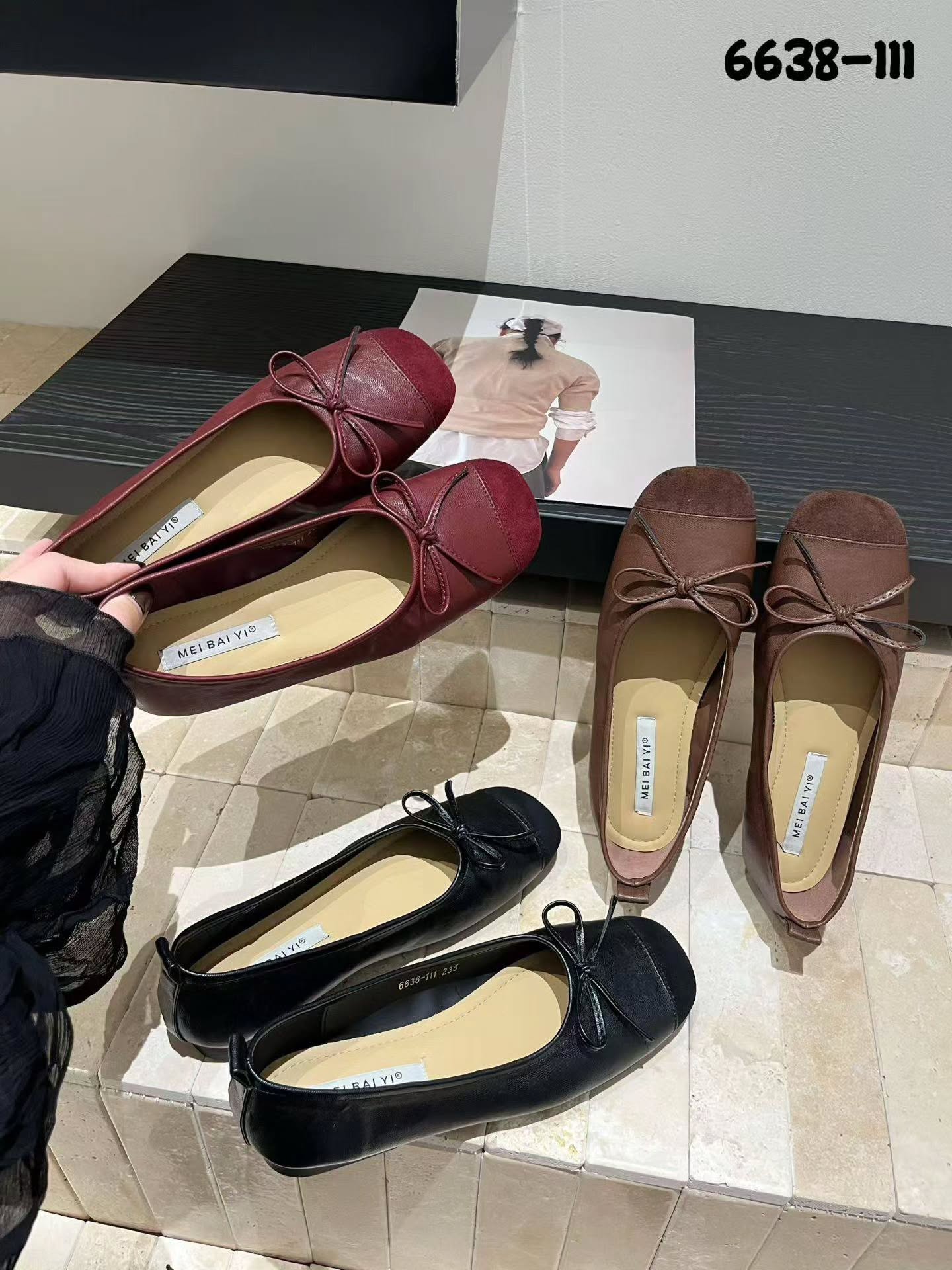 6638-111 法式蝴蝶结平底鞋 🇨🇳