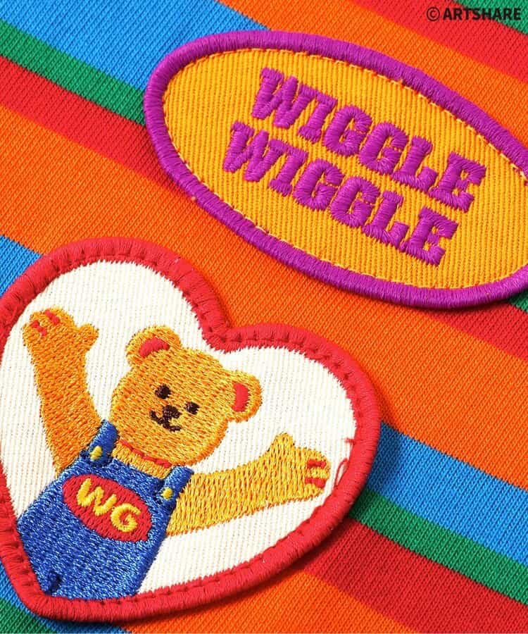 🇯🇵預訂 日本直送🇯🇵Apres les cours x Wiggle Wiggle刺繡貼花撞色條紋Polo上衣