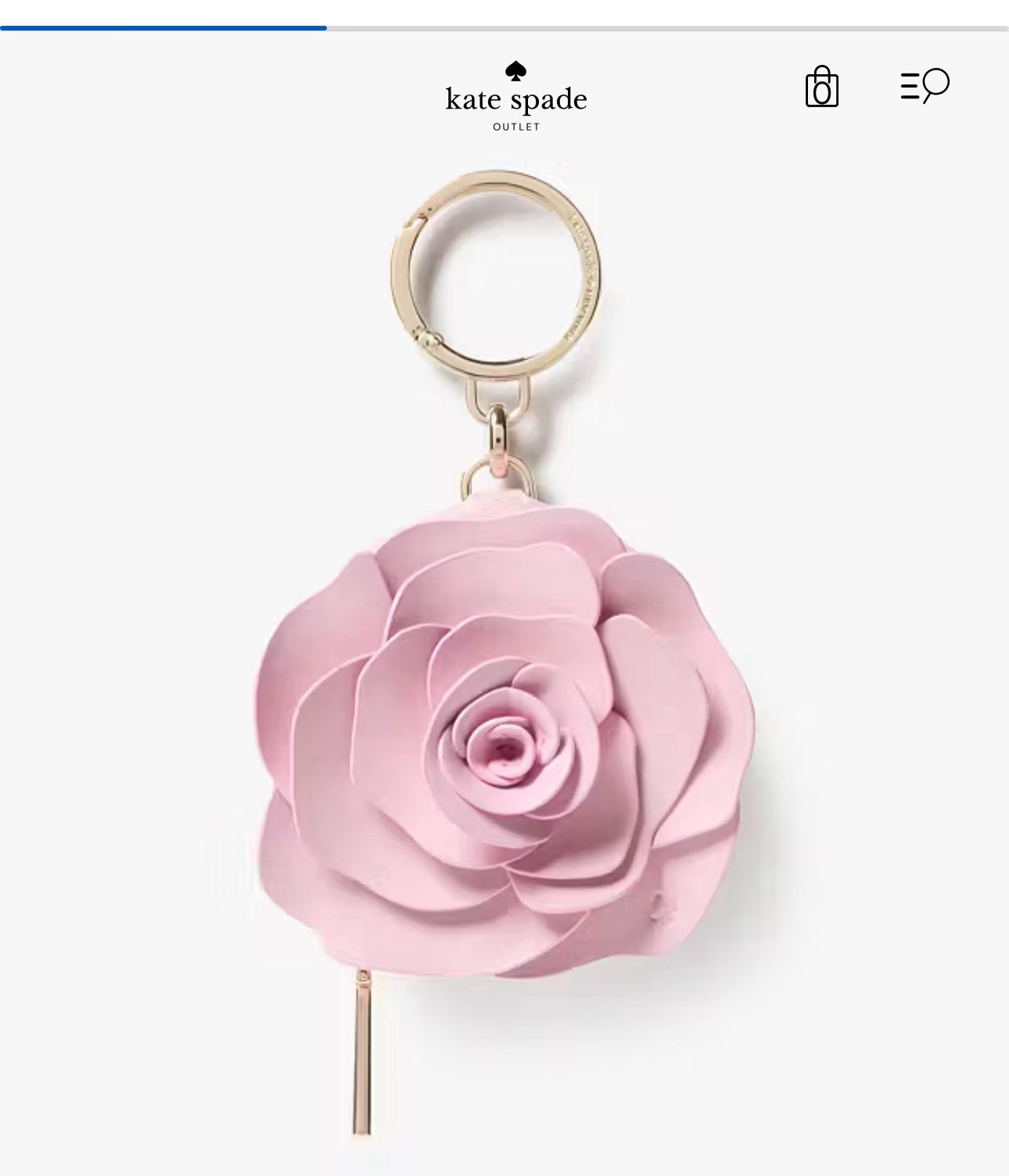 🇺🇸✈️🇨🇦粉紅色玫瑰🌷Kate ♠️ New York Outlet 吊飾現貨💕💕💕