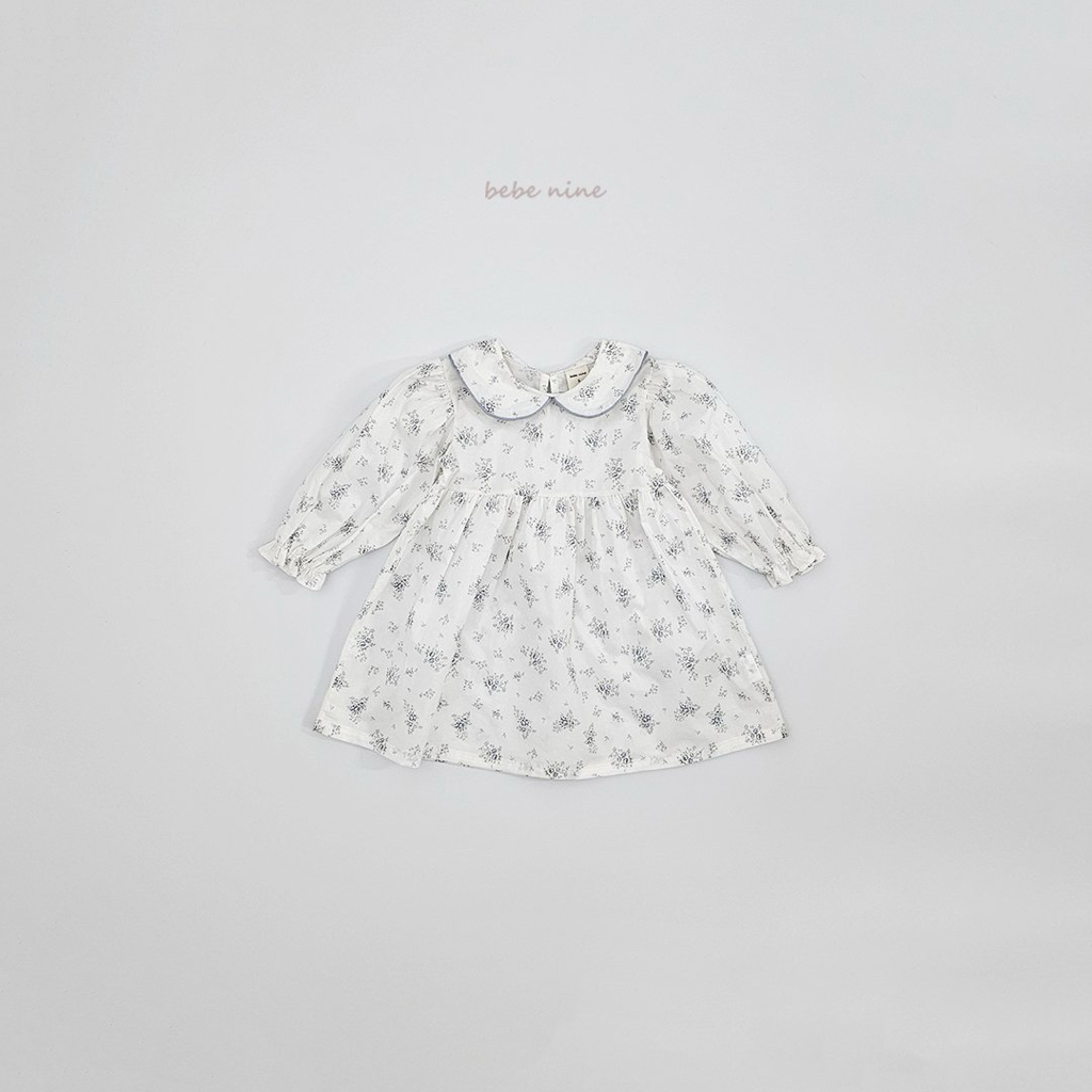 🌸預訂 韓國直送🌸🇰🇷Bebenine兩色翻領碎花長袖連身裙