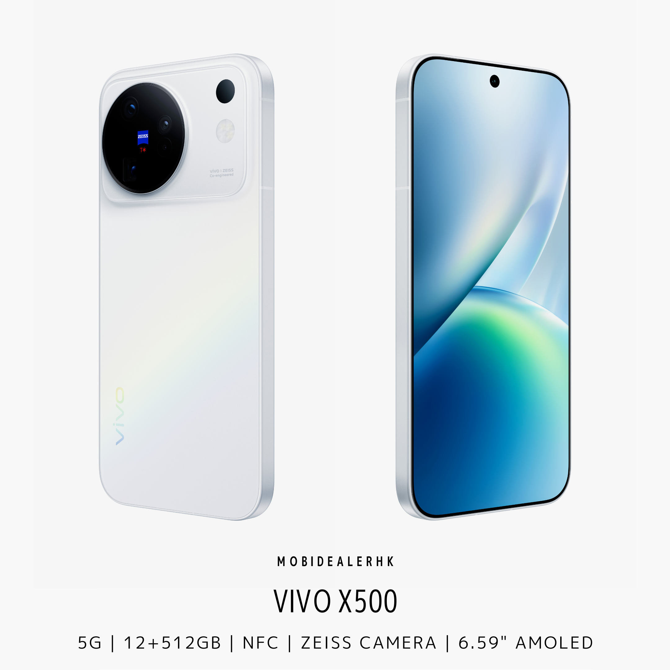Vivo X500 | 5G | 智能手機 | 蔡司 6400 萬像素 APO 超級長焦 | 7500mAh 巨量電池 | IP68/IP69 雙防護 | 天璣 9600M