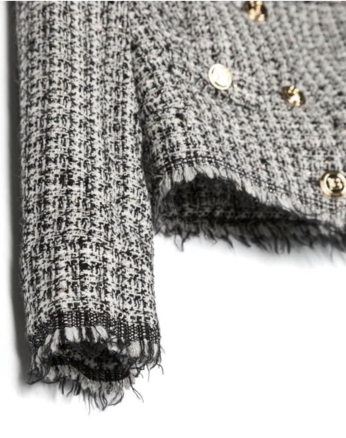 Balmain kids 黑白金tweet 料小香風外套