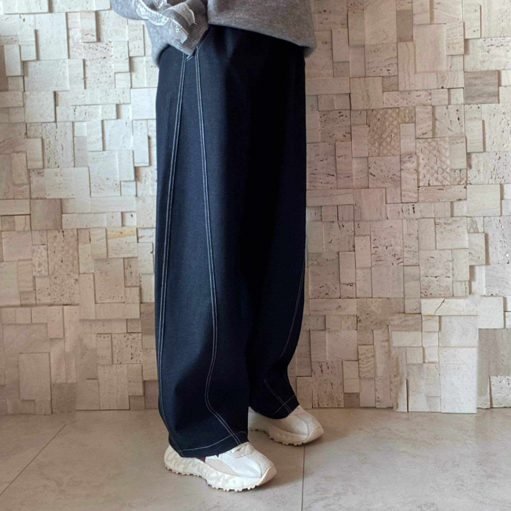 B00556 混棉牛仔布闊褲