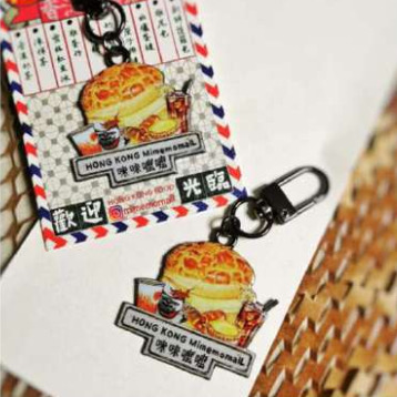 Mimemomall金屬鎖匙扣 - 懷舊茶餐廳