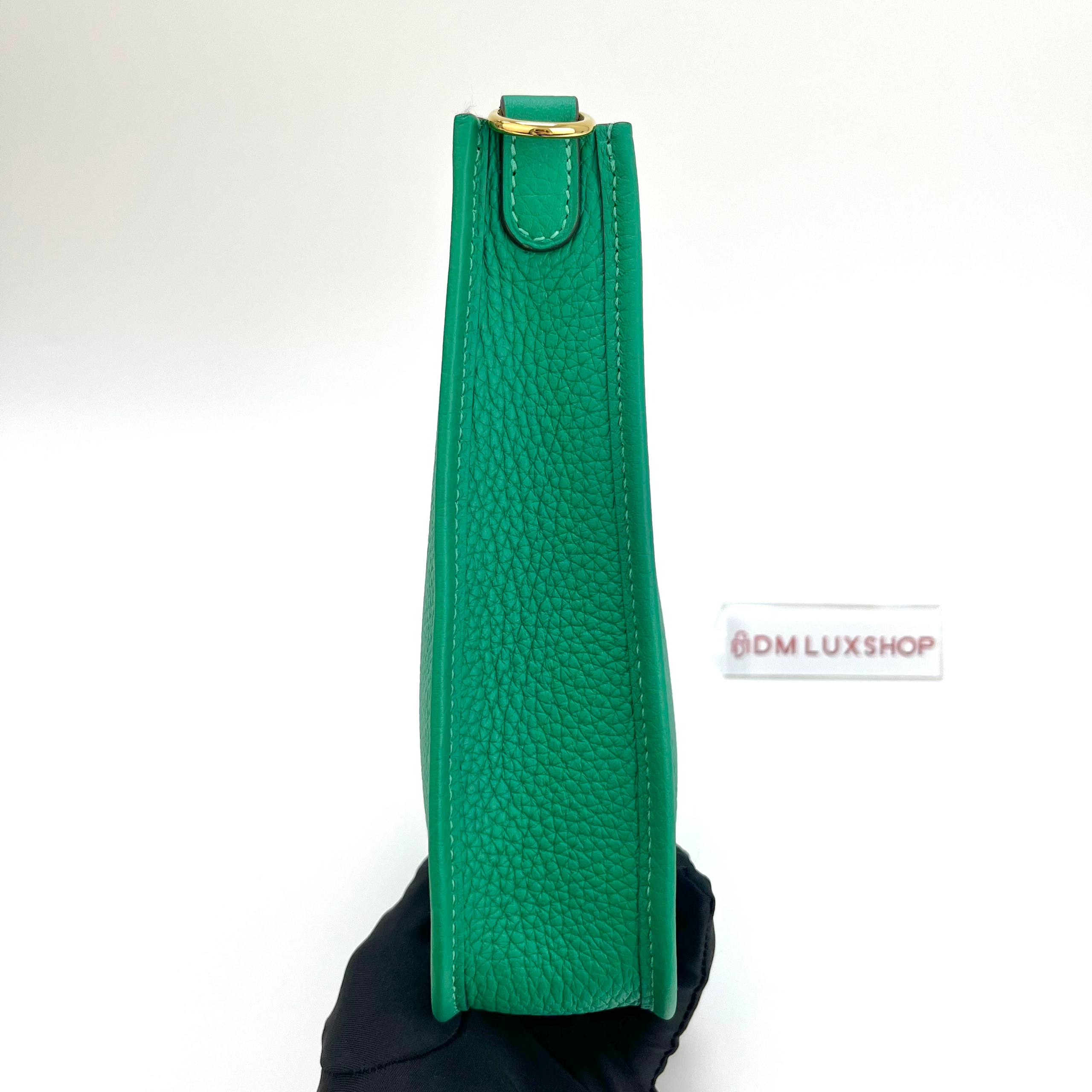 Hermes Mini Evelyne Vert Vertigo GHW (Stamp W, Y: 2024)