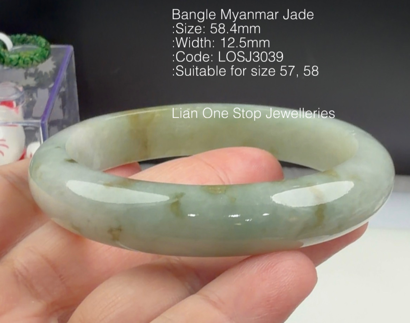 SPECIAL OFFER! 5.84cm Code: LOSJ3039 Bangle Myanmar Jade