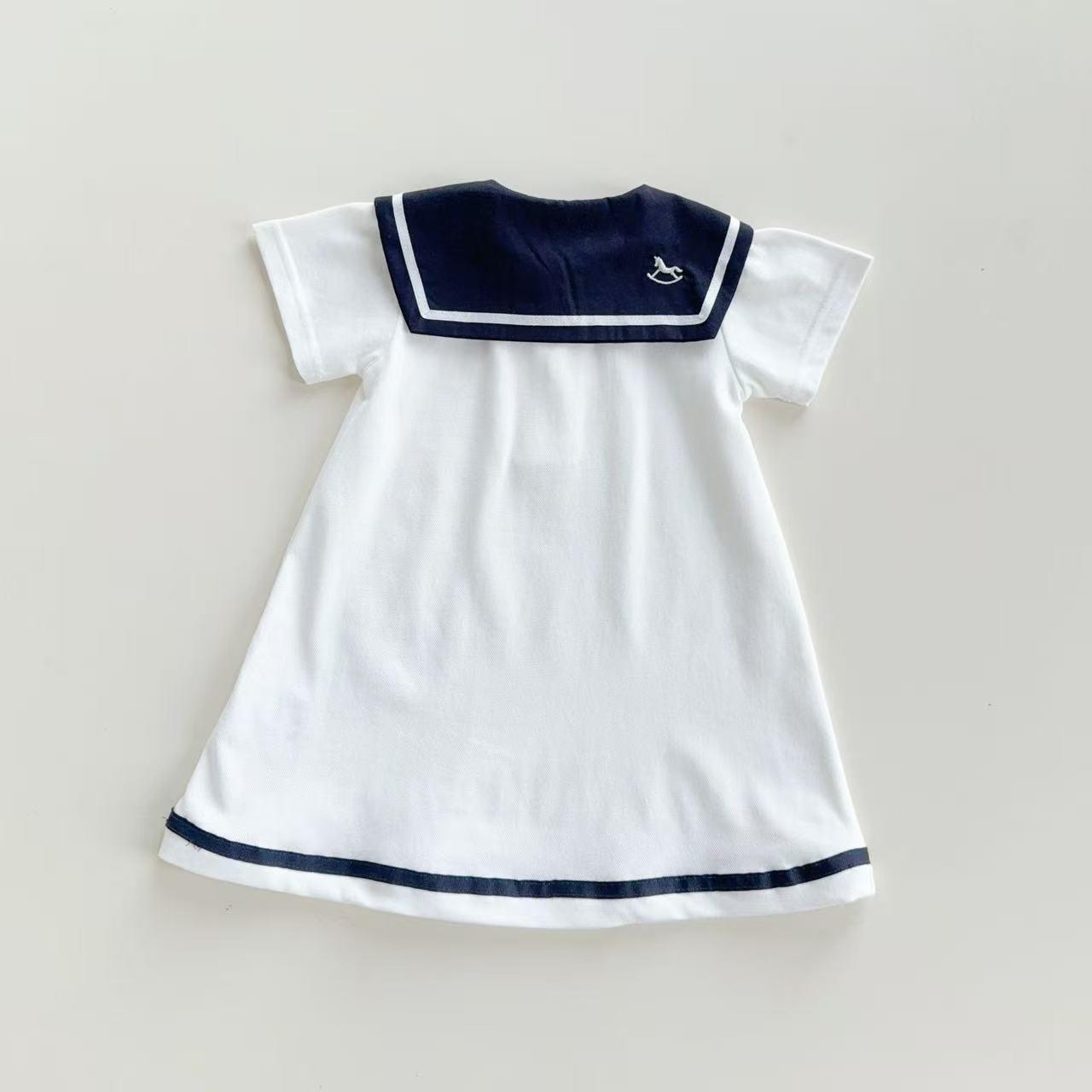 日單 cottoli 海軍領 polo 連衣裙