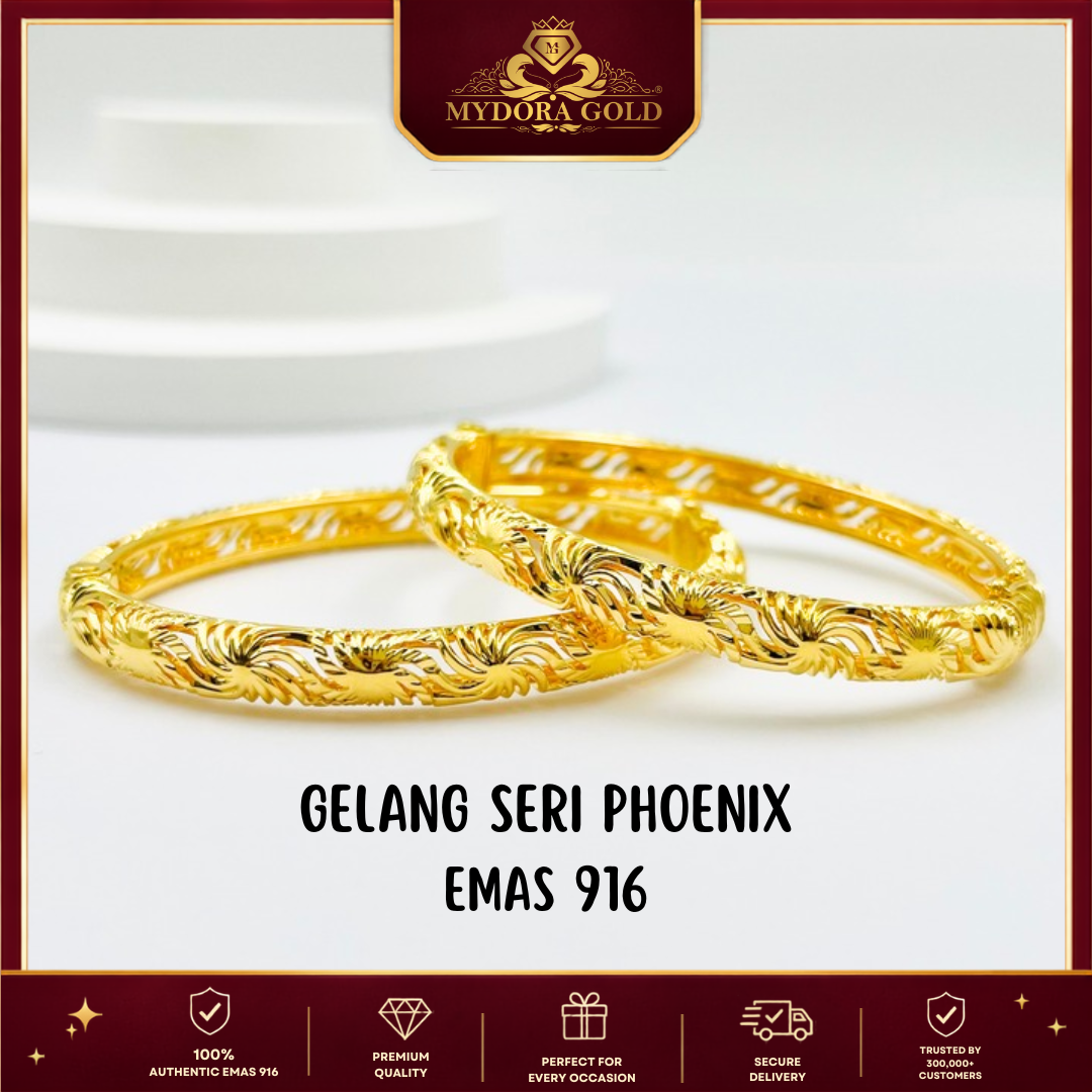 MYDORA Gelang Seri Phoenix l EMAS 916/22K