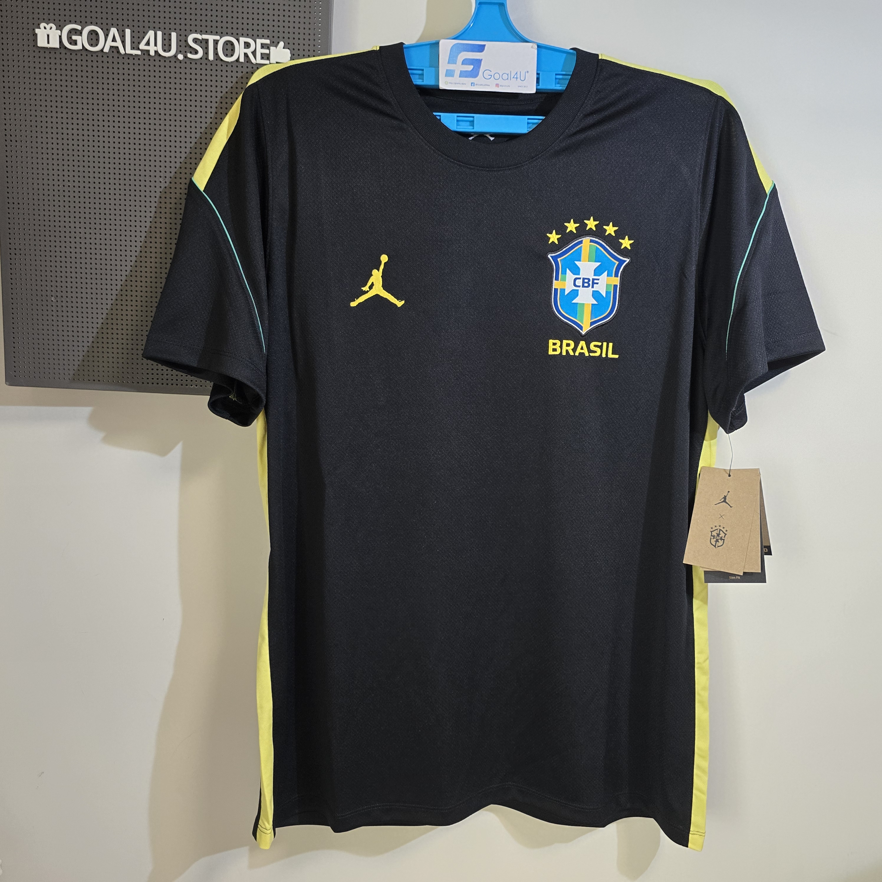 #現貨 Nike x Jordan Brazil 巴西 2026 黑色 Dri-fit 短袖訓練球衣 (可加印球員版贊助) IQ3294 