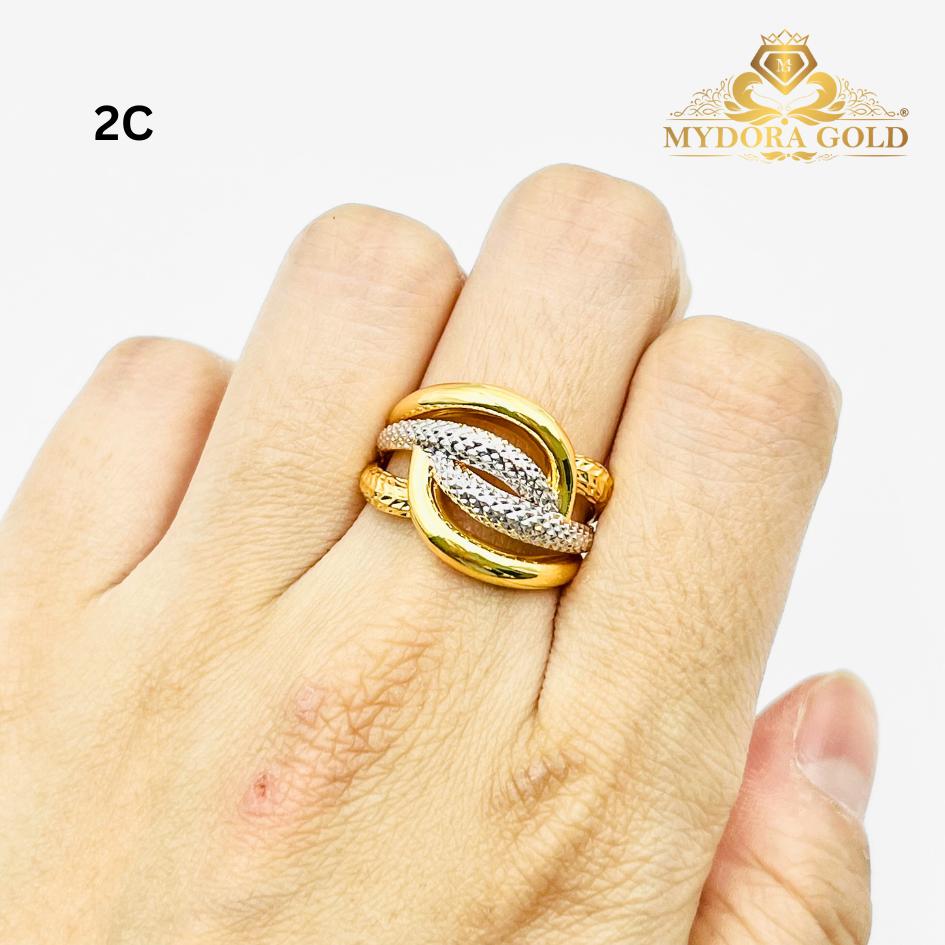 MYDORA Cincin Deluxe Silang Multi Rows (5G) l EMAS 916/22K