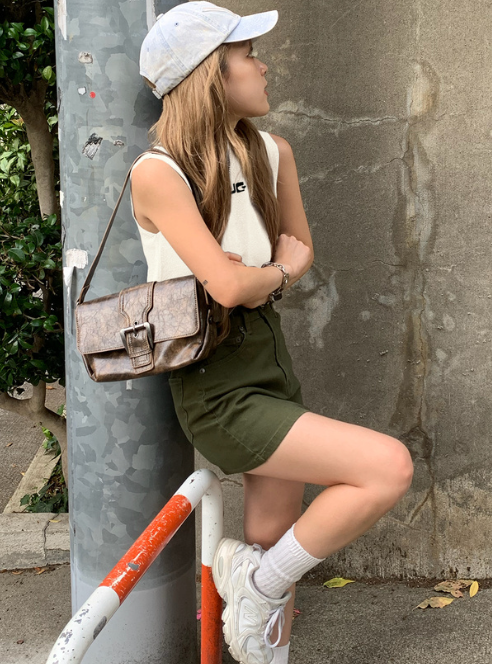 針織文字背心 [k9357e]