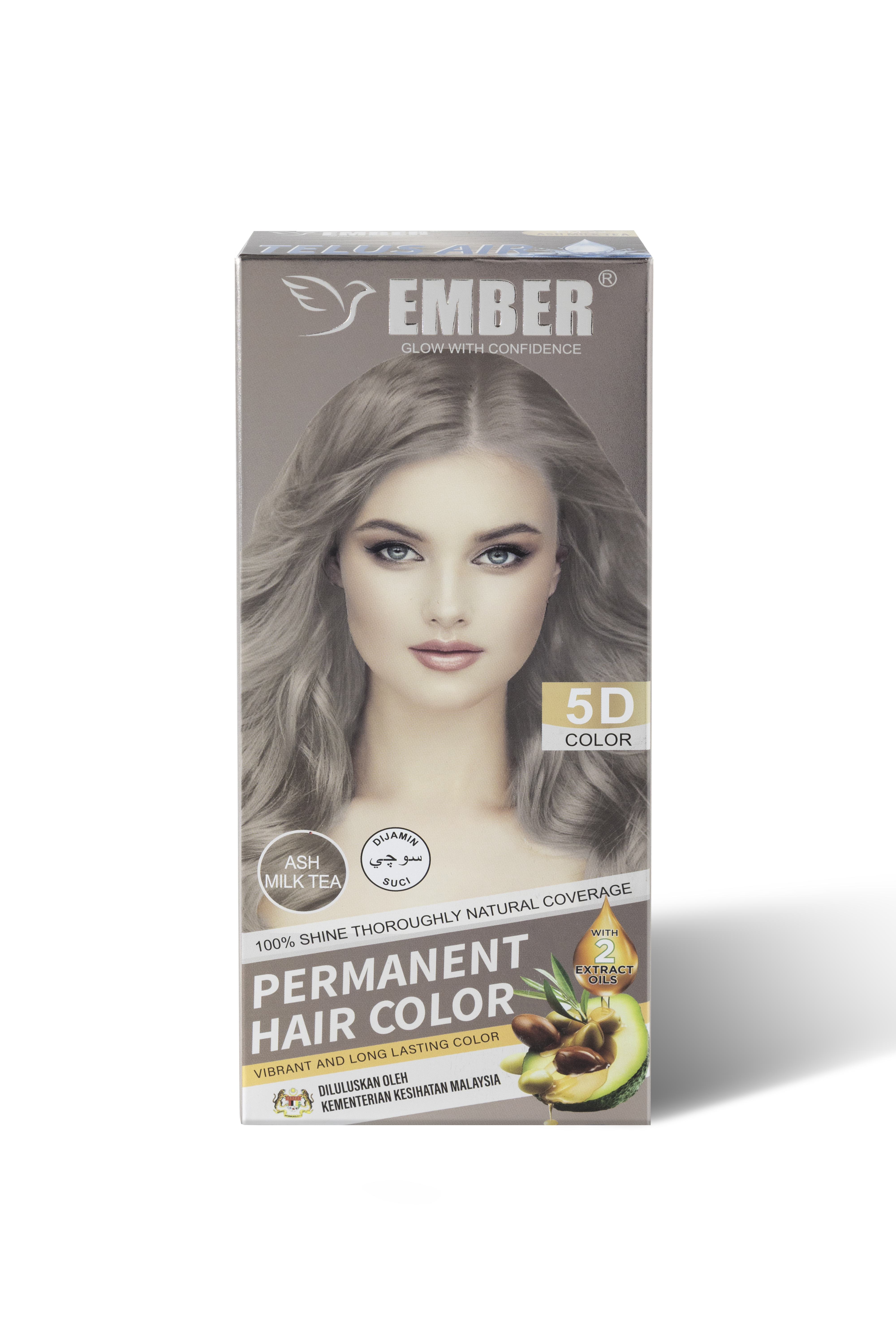 EMBER Permanent Hair Color 60ML / EM-22 / ASH MILK TEA