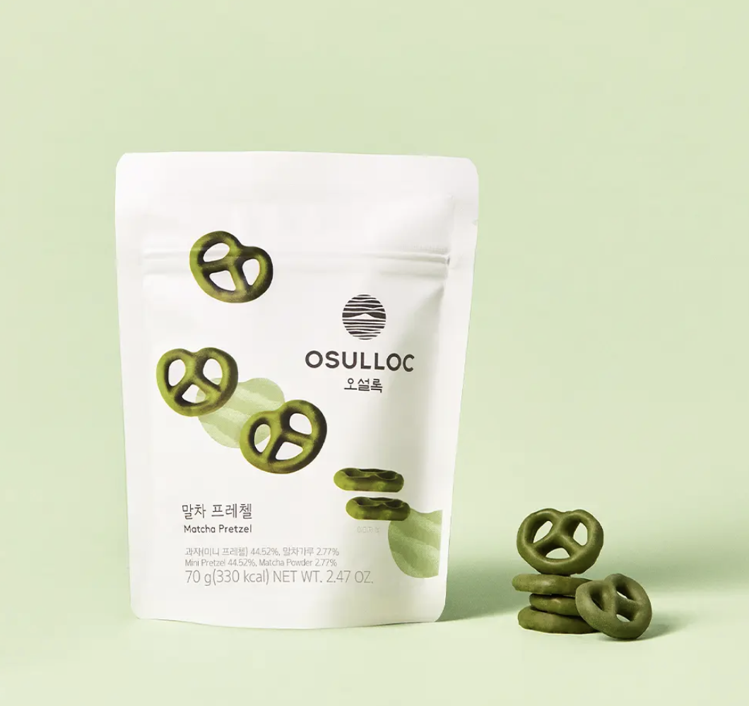 韓國 OSULLOC 香濃抹茶 脆皮蝴蝶餅 70g / 包｜Matcha Pretzel