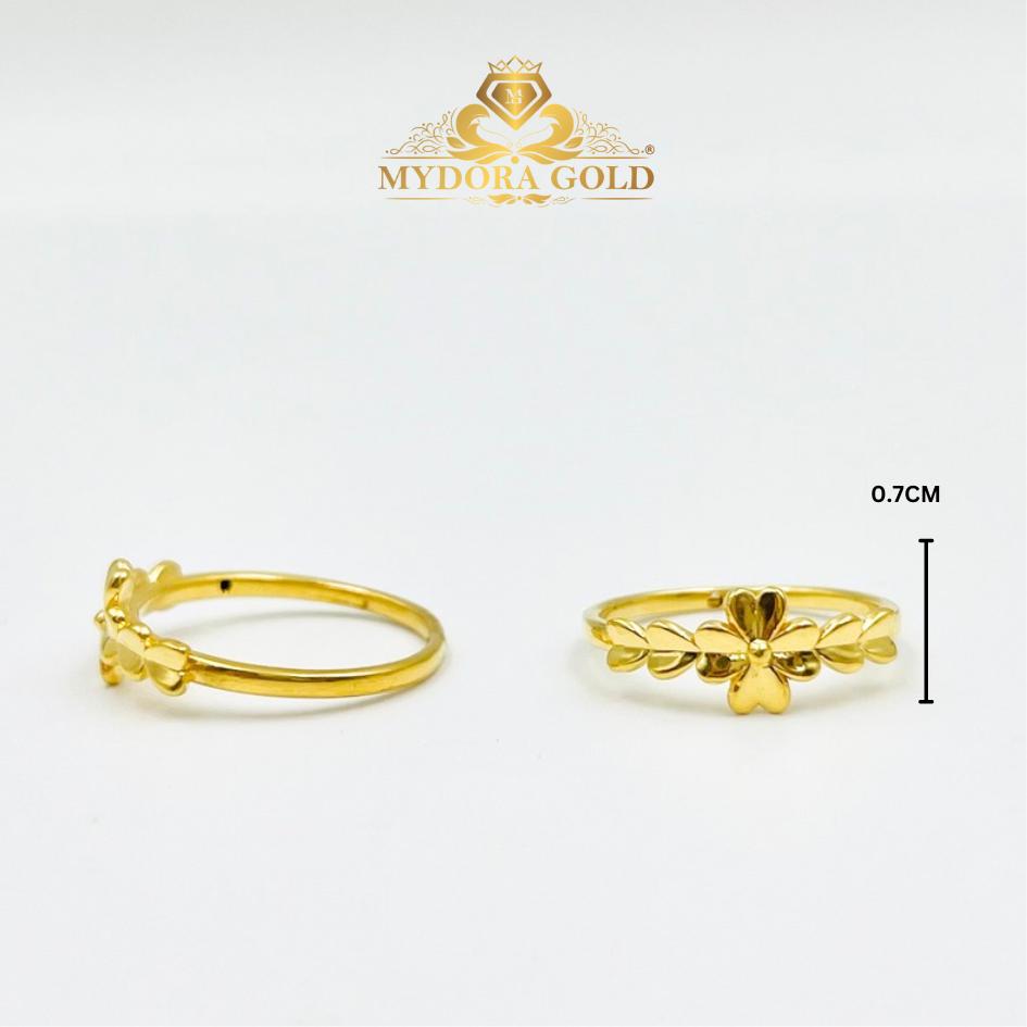 MYDORA Cincin Golden Leaf (5G) l EMAS 916/22K