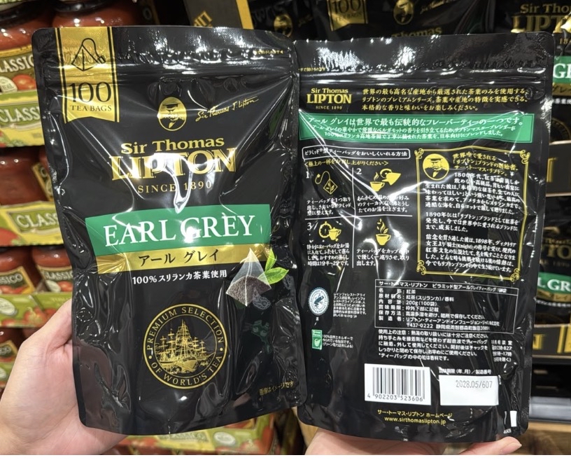 日本直送 日本Costco本週特價  Lipton Sir Thomas伯爵紅茶 金字塔形茶包 100包 200g