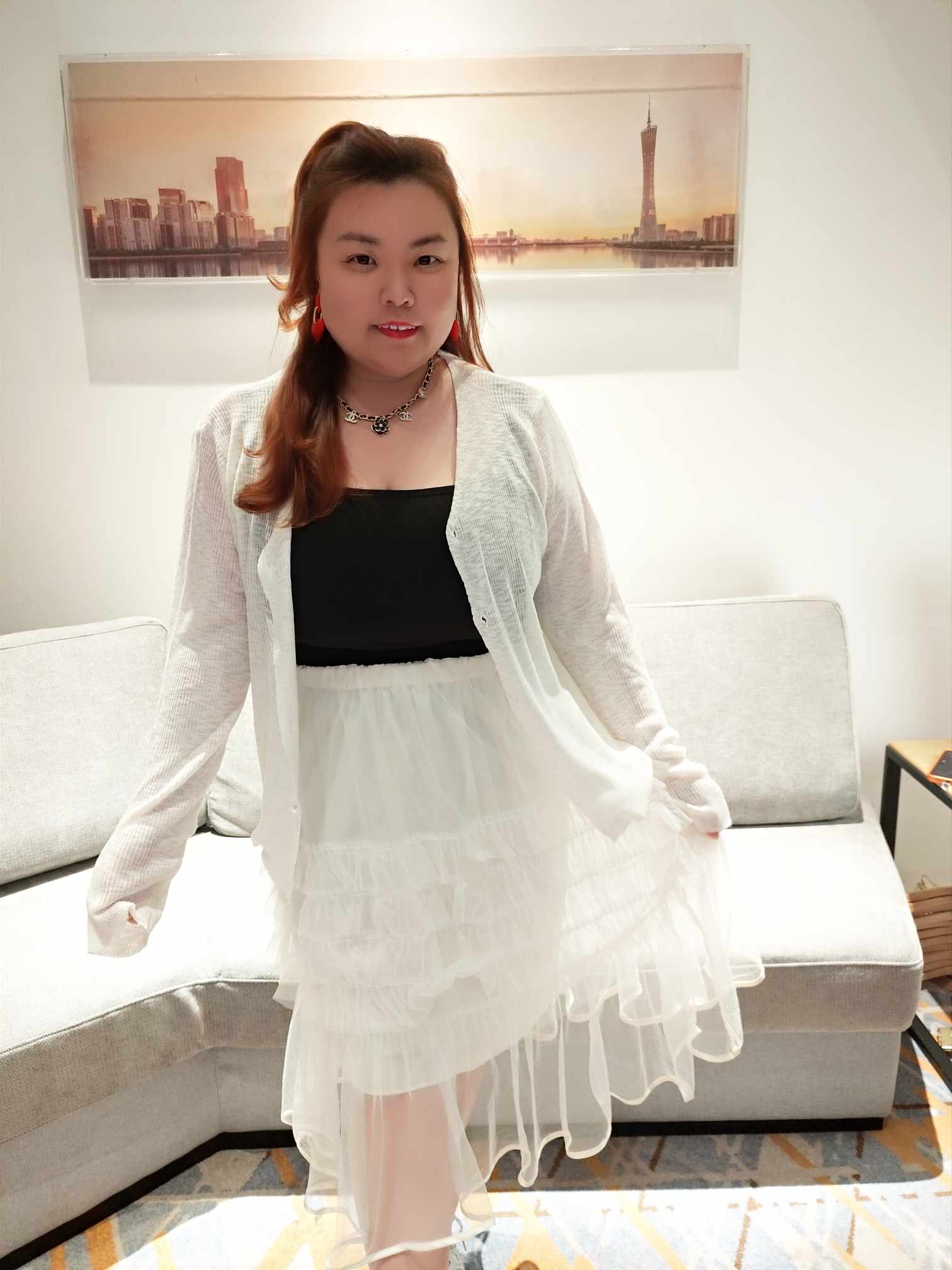 YCG01 8230 层层蕾丝蛋糕网纱半身裙