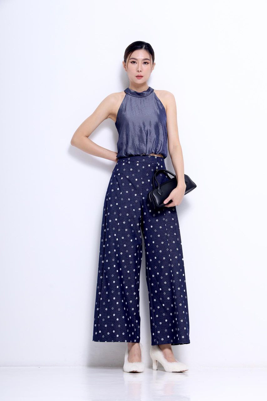 星星图案宽脚裤 1603