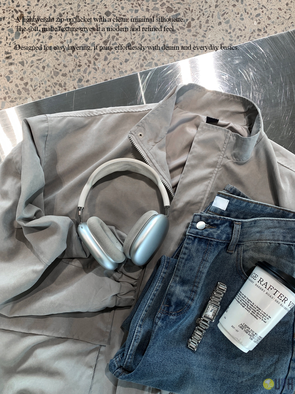 【100%保證韓國直送】洗水質感輕盈寬鬆機能立領軍事夾克 🧥 [3 color] RL114818