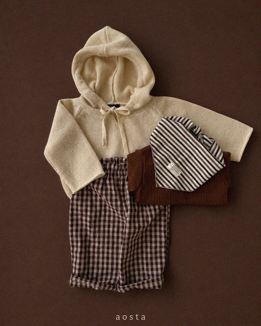 Aosta | [Caramel  Check Pants]  