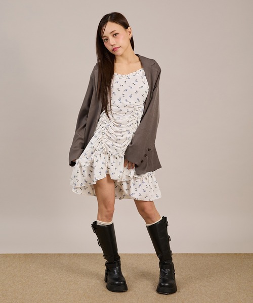 Lace抽繩吊帶外搭【JOT003】