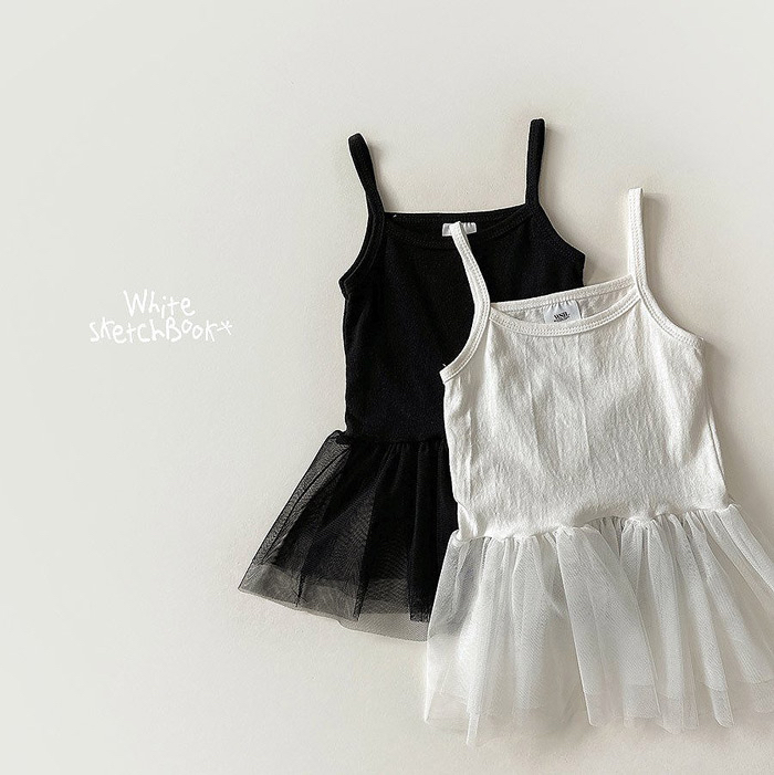 🇰🇷WhiteSketchBook lace下擺吊帶背心