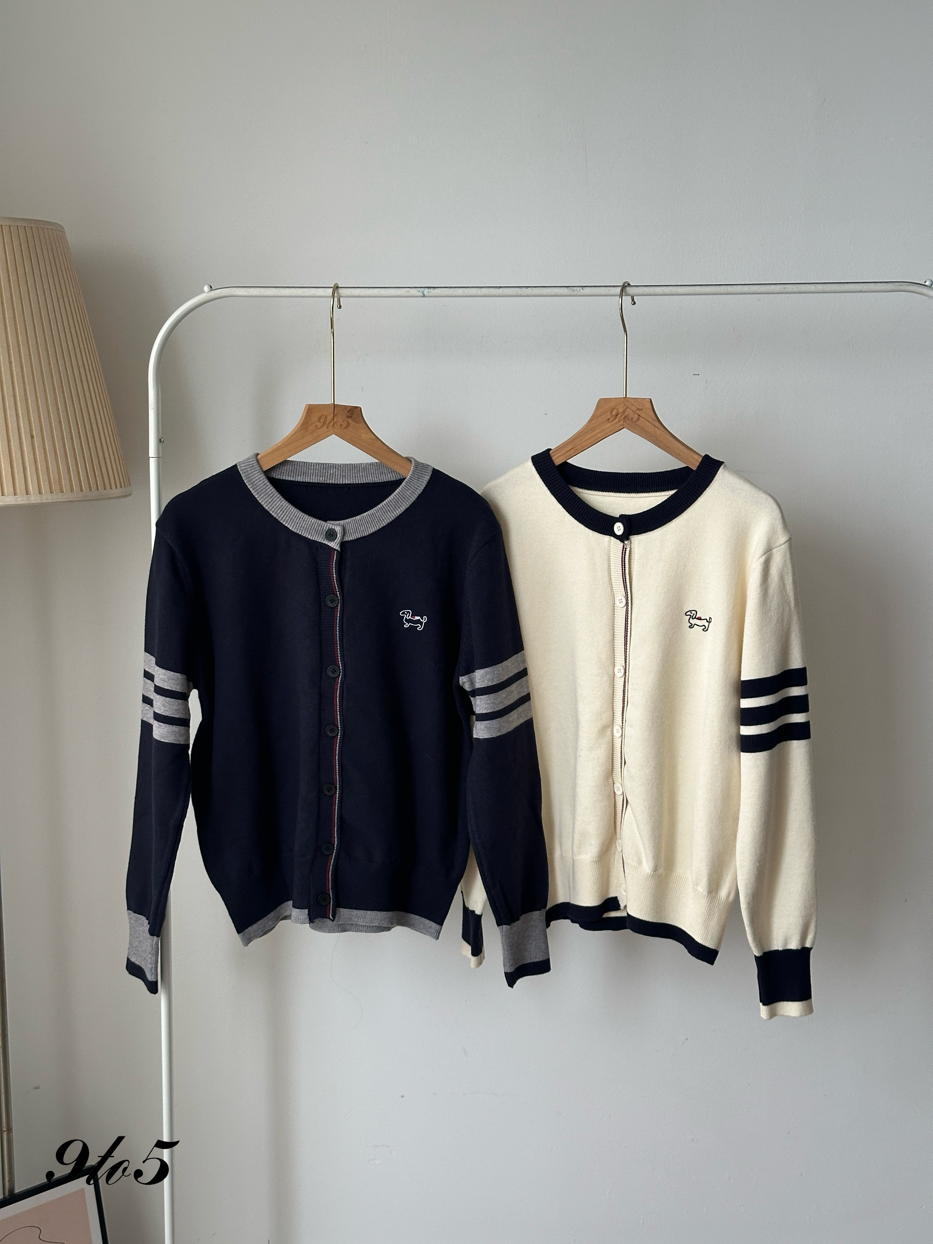 T4045 Doggy Logo Cardigan - 4 Colors