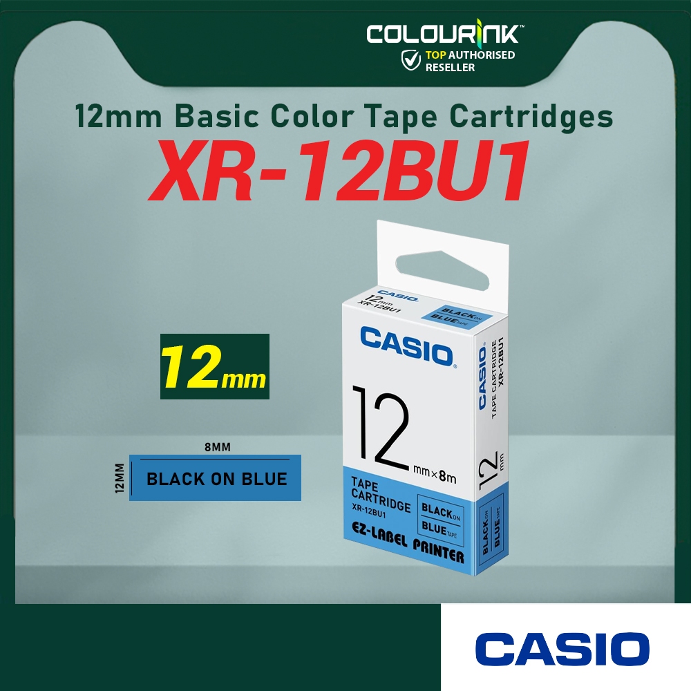 CASIO Genuine EZ Label Tape 6/9/12/18/24mm for KL-120 KL-130 KL-820 KL-60 KL-HD1 KL-8400 KL-G2