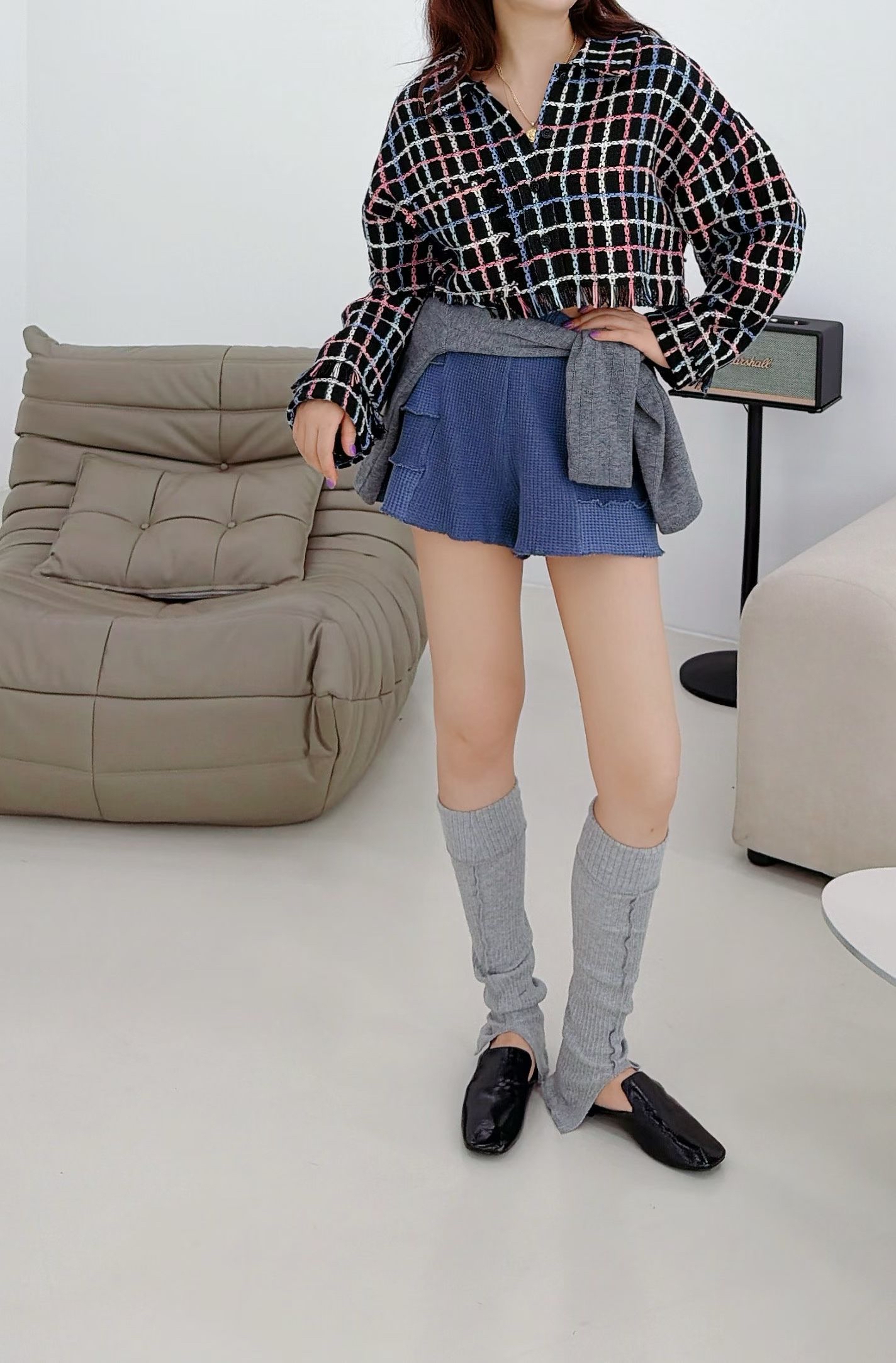 EC17 拼彩色Soso 短top