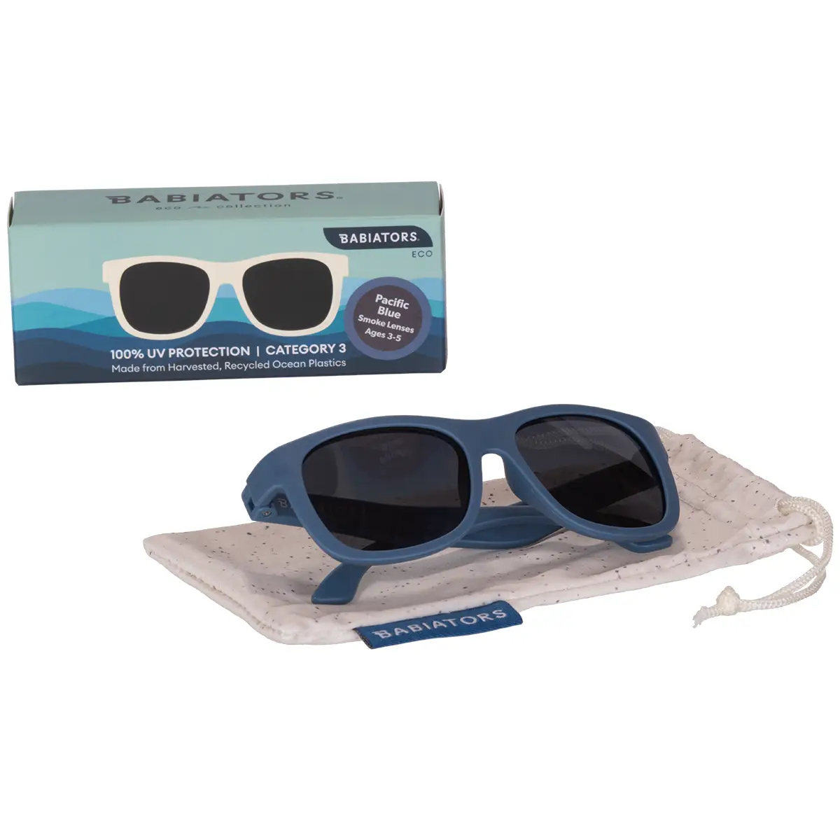 Kids Eco Collection: Navigator Sunglasses in Pacific Blue
