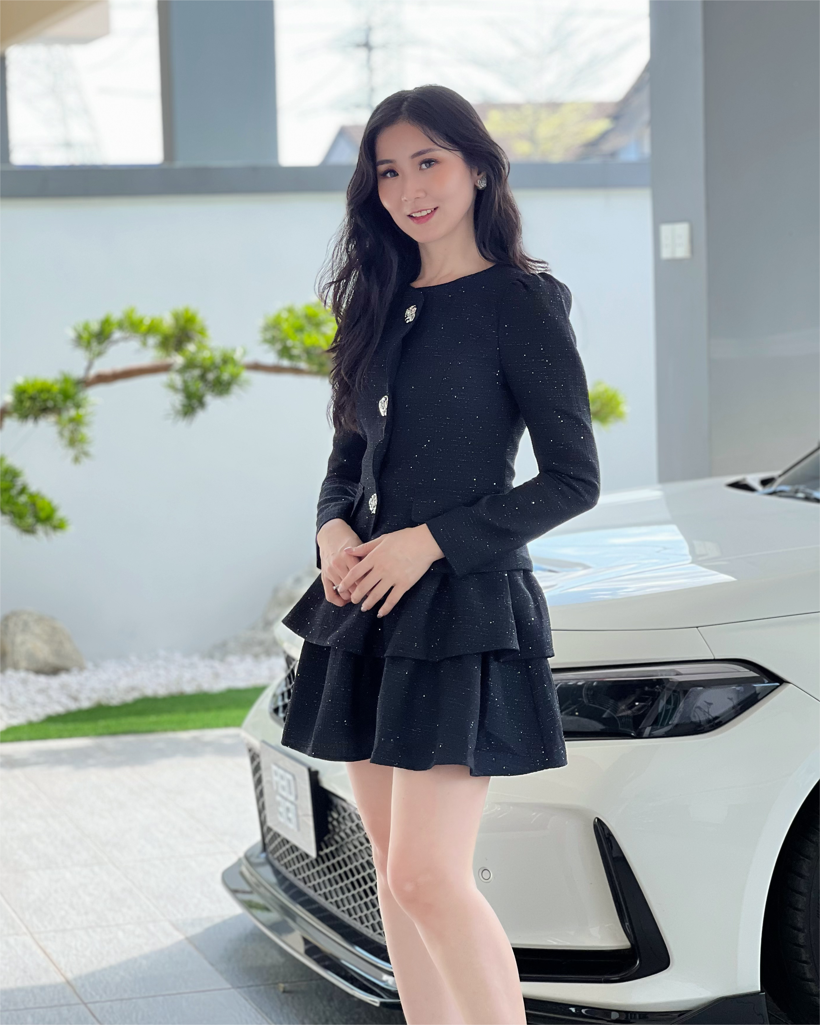 5084 Charlotte Sparkle Tweed Mini Dress