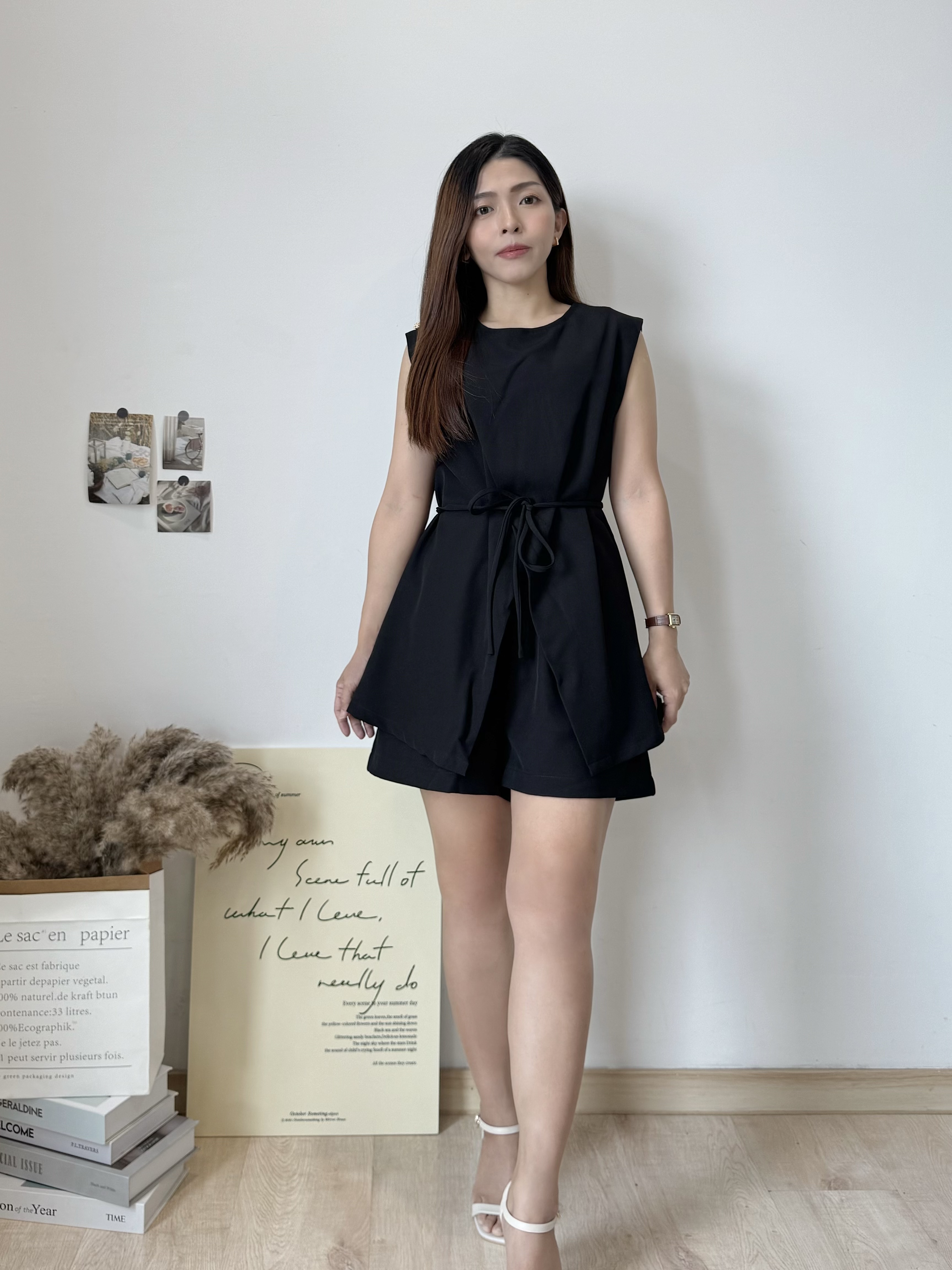 Korean Tailored Tie-Waist Set 韩系系带西装短裤套装 ( 3 colours )