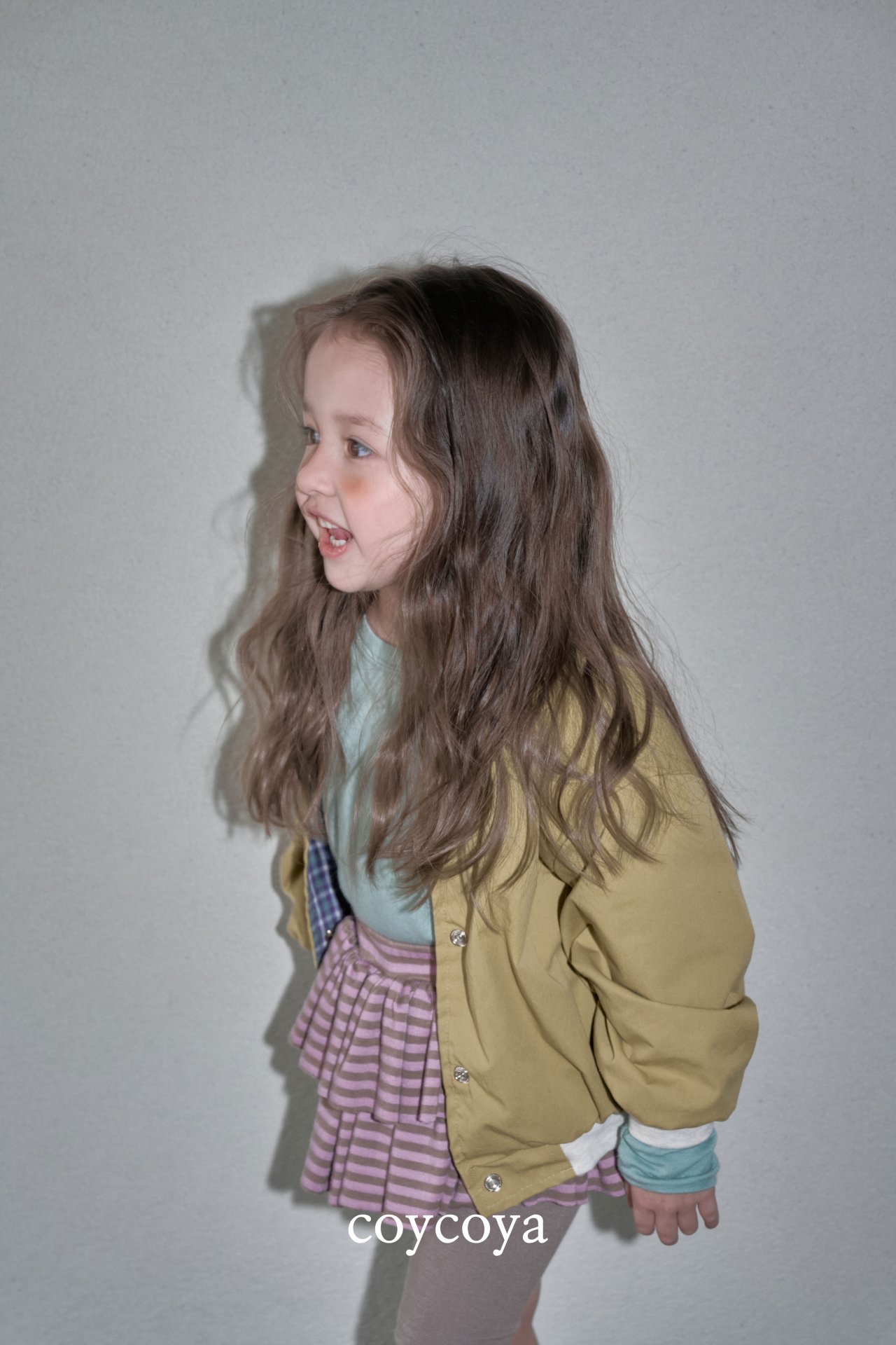 🌸預訂 韓國直送🌸🇰🇷COYCOYA兩色條紋層疊裙擺打底褲