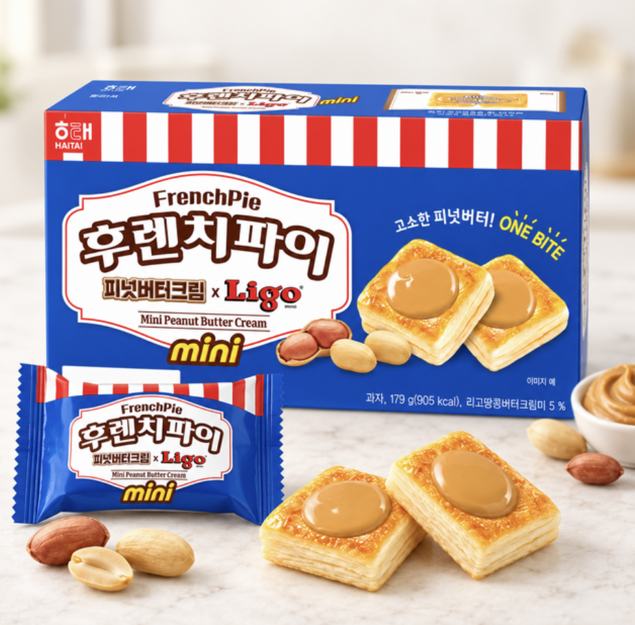 韓國 HAITAI  花生醬 忌廉酥餅 179g / 盒｜Mini Peanut Butter Cream