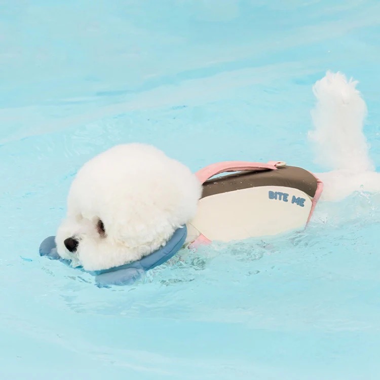 *BiteMe🇰🇷Aqua Bear 熊仔造型寵物救生衣 (藍白色)