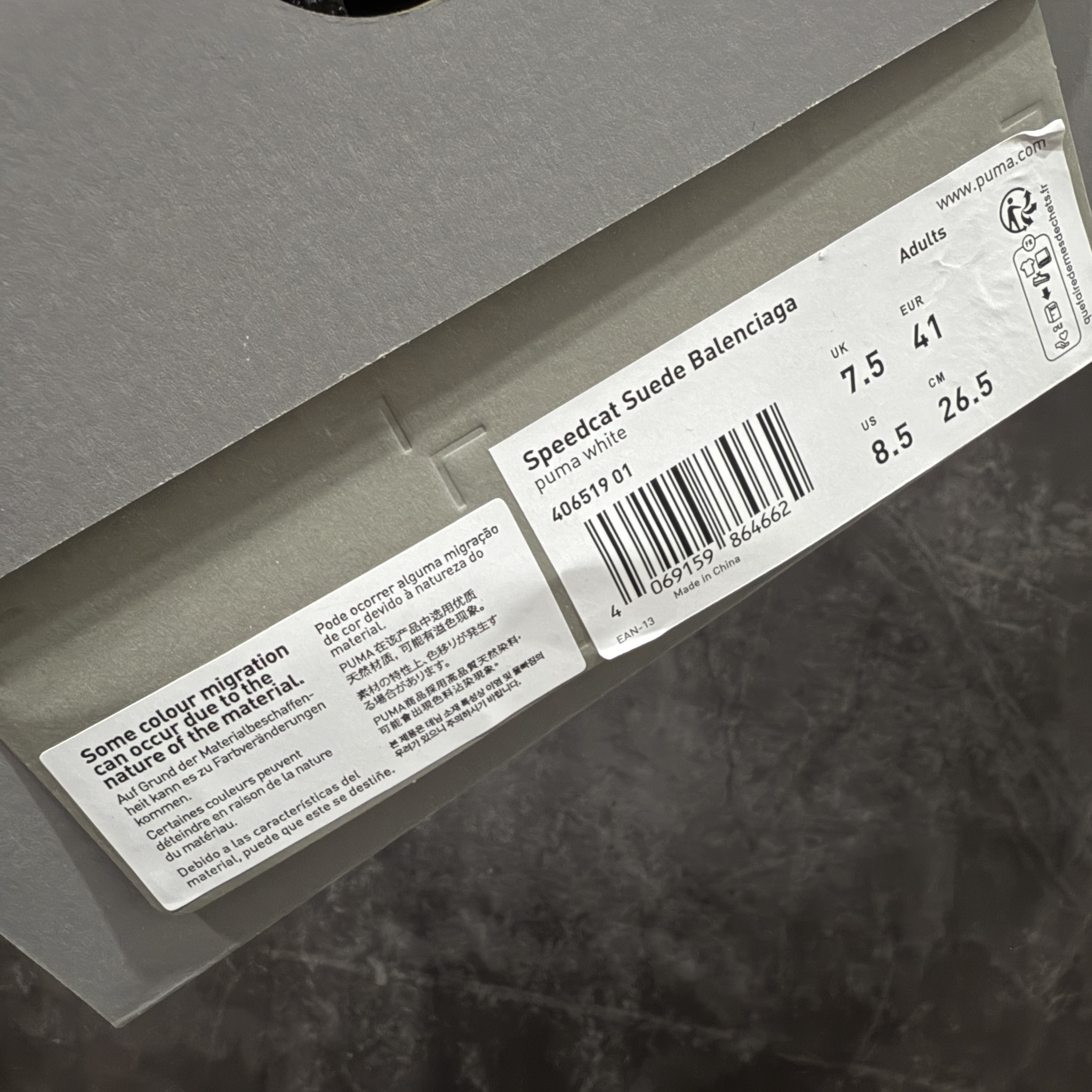 Balenciaga x Puma Speedcat Suede 406519-01