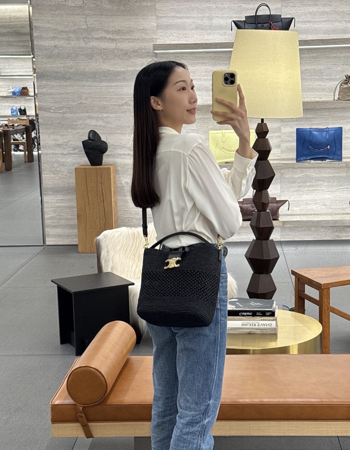 訂貨📮 Celine 新款 Medium Louise 編織水桶袋 Size 23.5x24x16cm