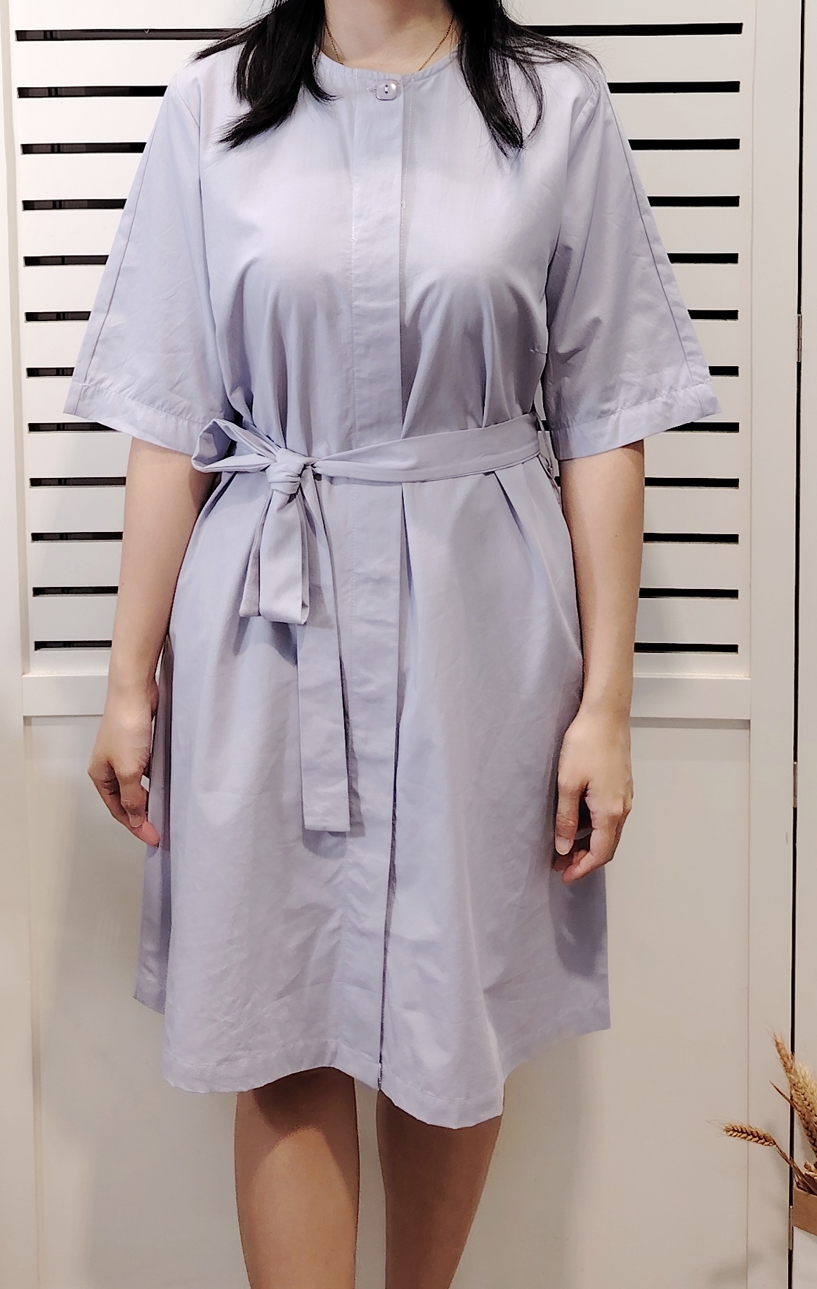 H9156 Button Down Dress With Belt