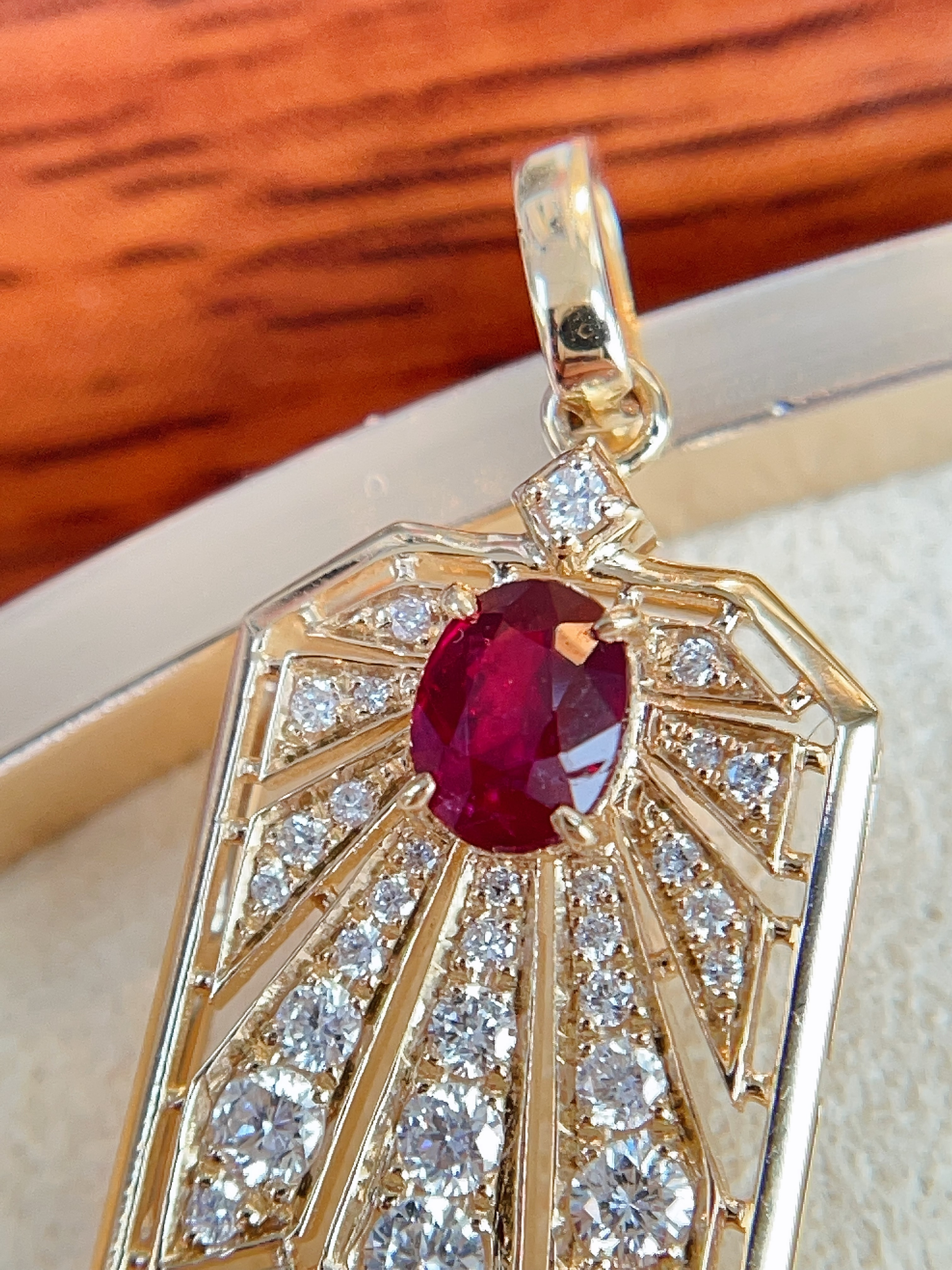 Sunburst Ruby Pendant N031240