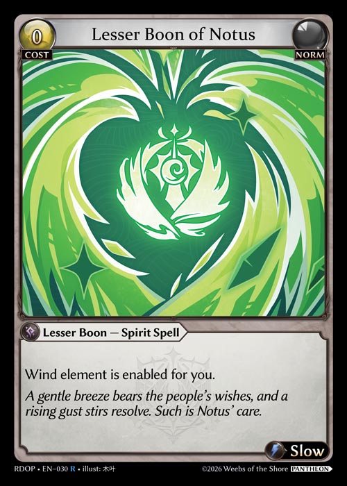 Lesser Boon of Notus / RDOP-030 (R)