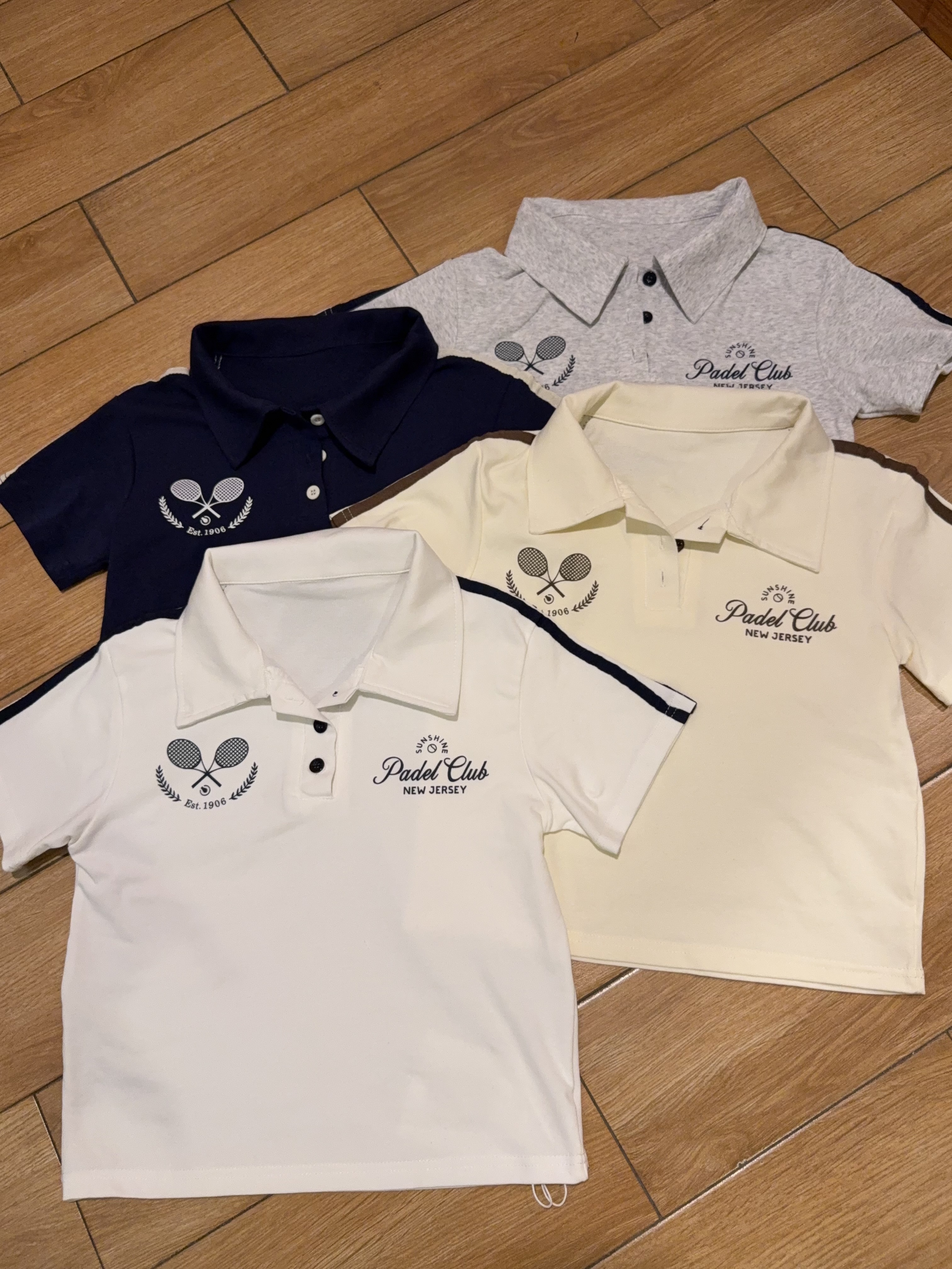 网球运动风翻领短上衣 R2993