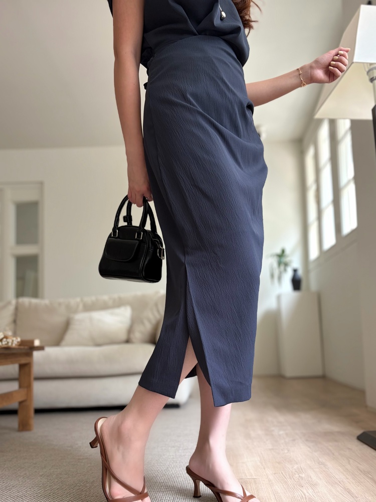 Lyra Ruched Set (Navy)