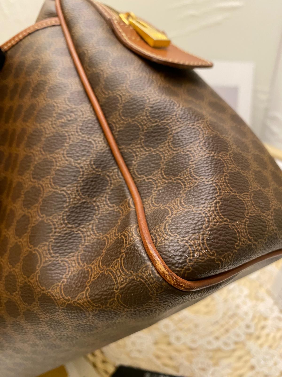 Celine Vintage Macadam Boston Bag