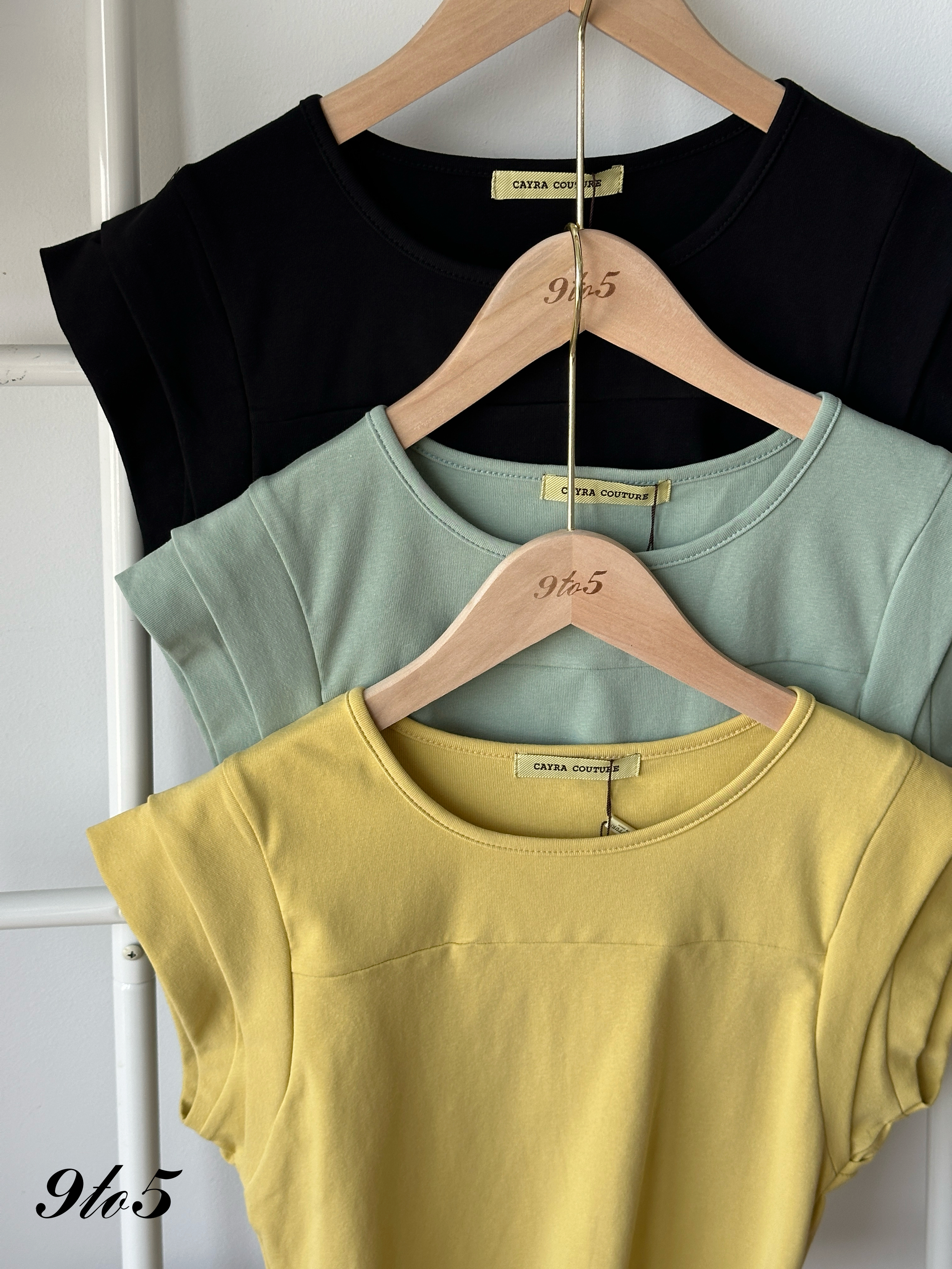 T4256 Double Layered Sleeves Top - 3 Colors 