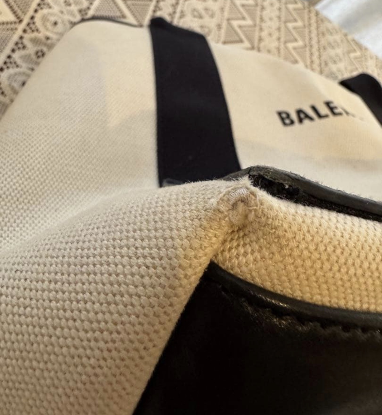 Balenciaga Canvas Tote Bag with Pouch