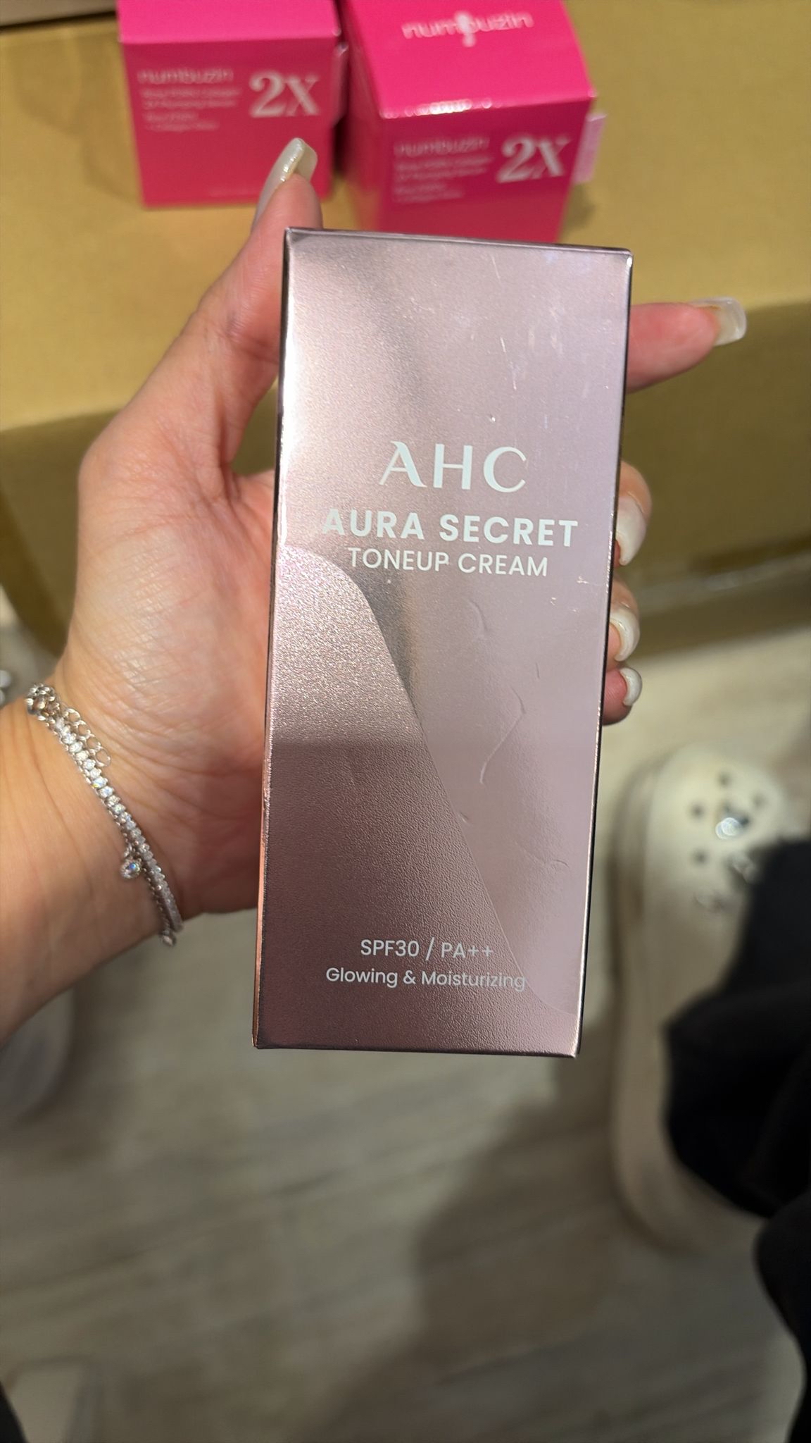 AHC Aura Secret Toneup Cream 玫瑰金素顏霜