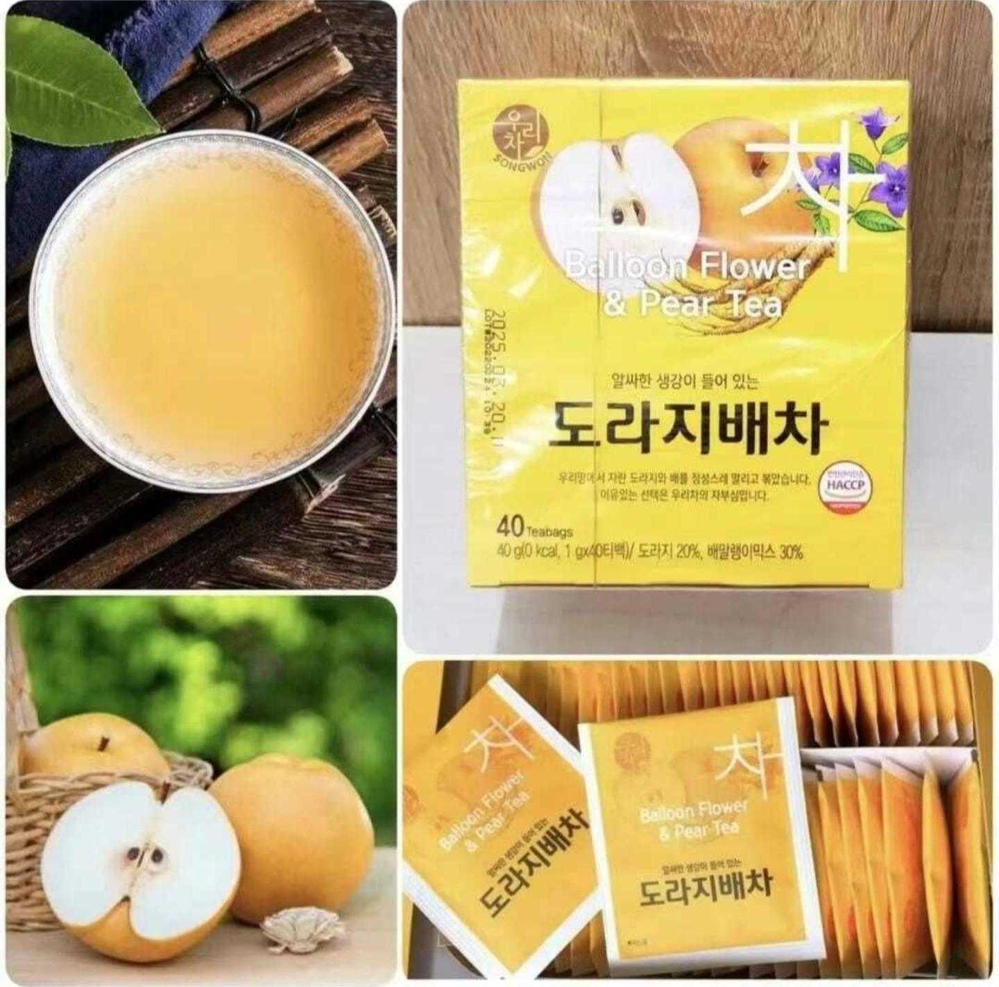韓國 Songwon 桔梗雪梨潤喉茶 - 40 茶包