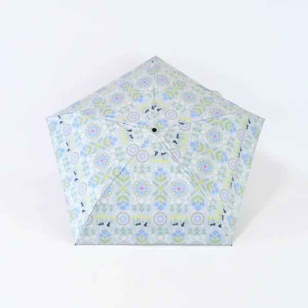日本花文樣50cm貓咪輕量迷你傘